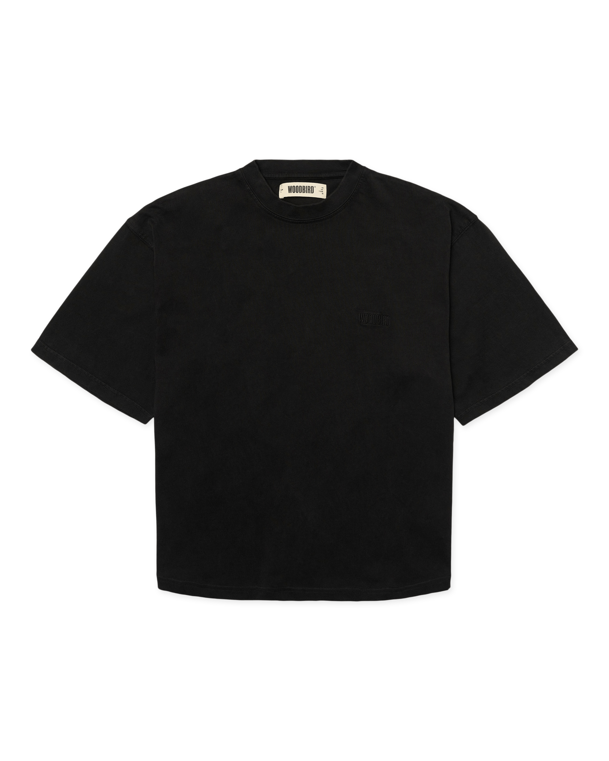 Woodbird Female WBJuno Warp Acid Tee T-Shirts Washed Black