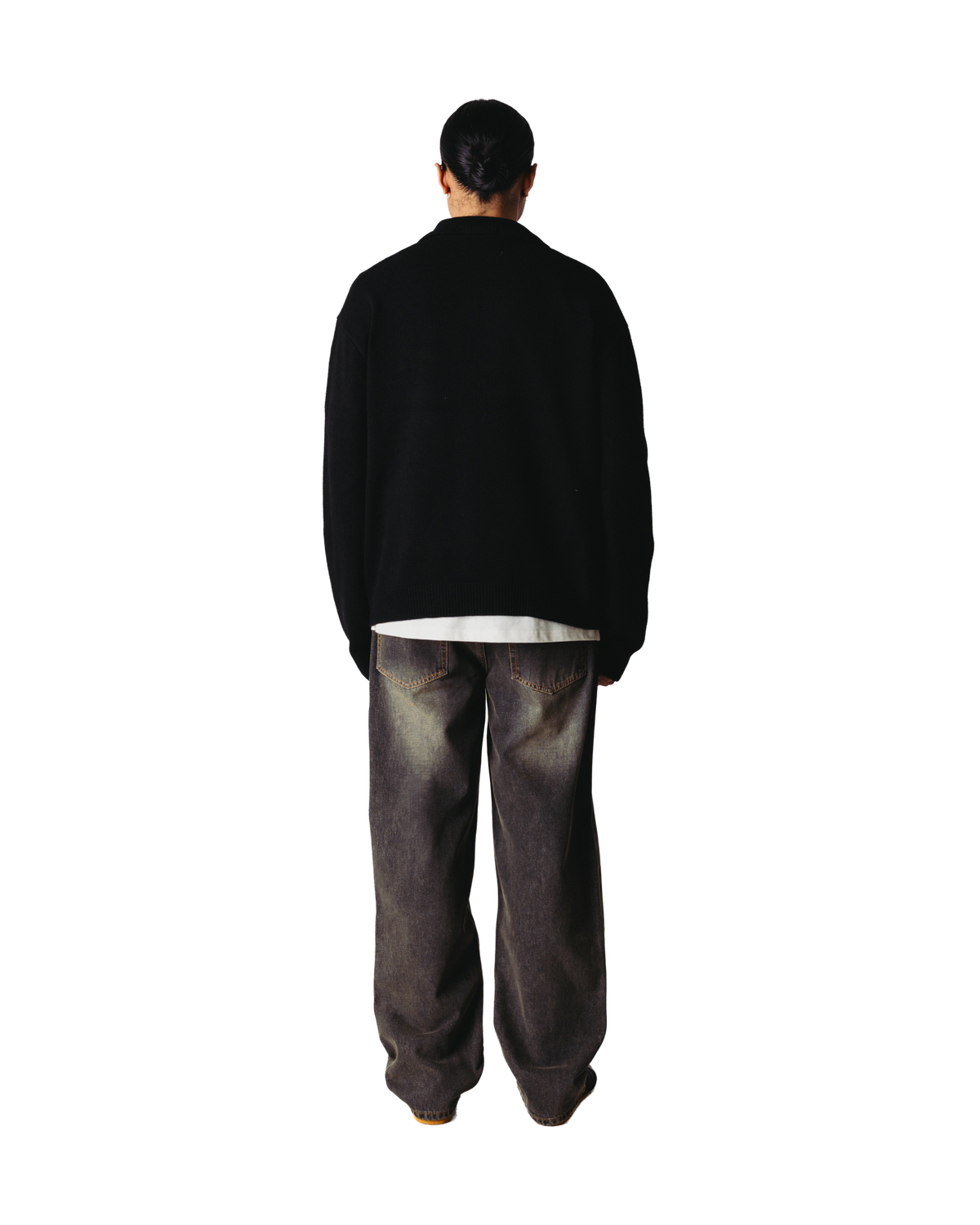 Woodbird WBKang 1/2 Zip Polo Knits Black