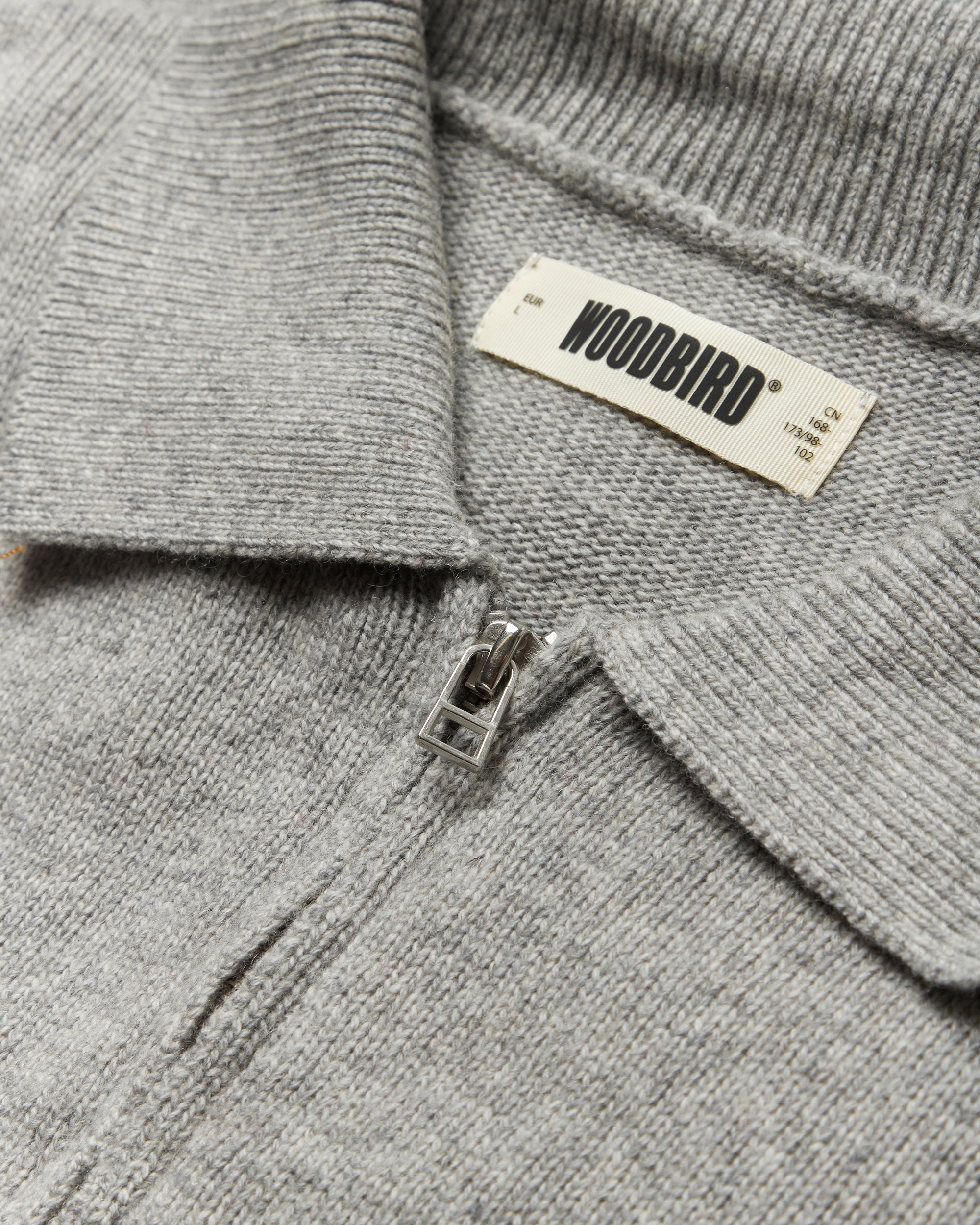 Woodbird WBKang 1/2 Zip Polo Knits Grey