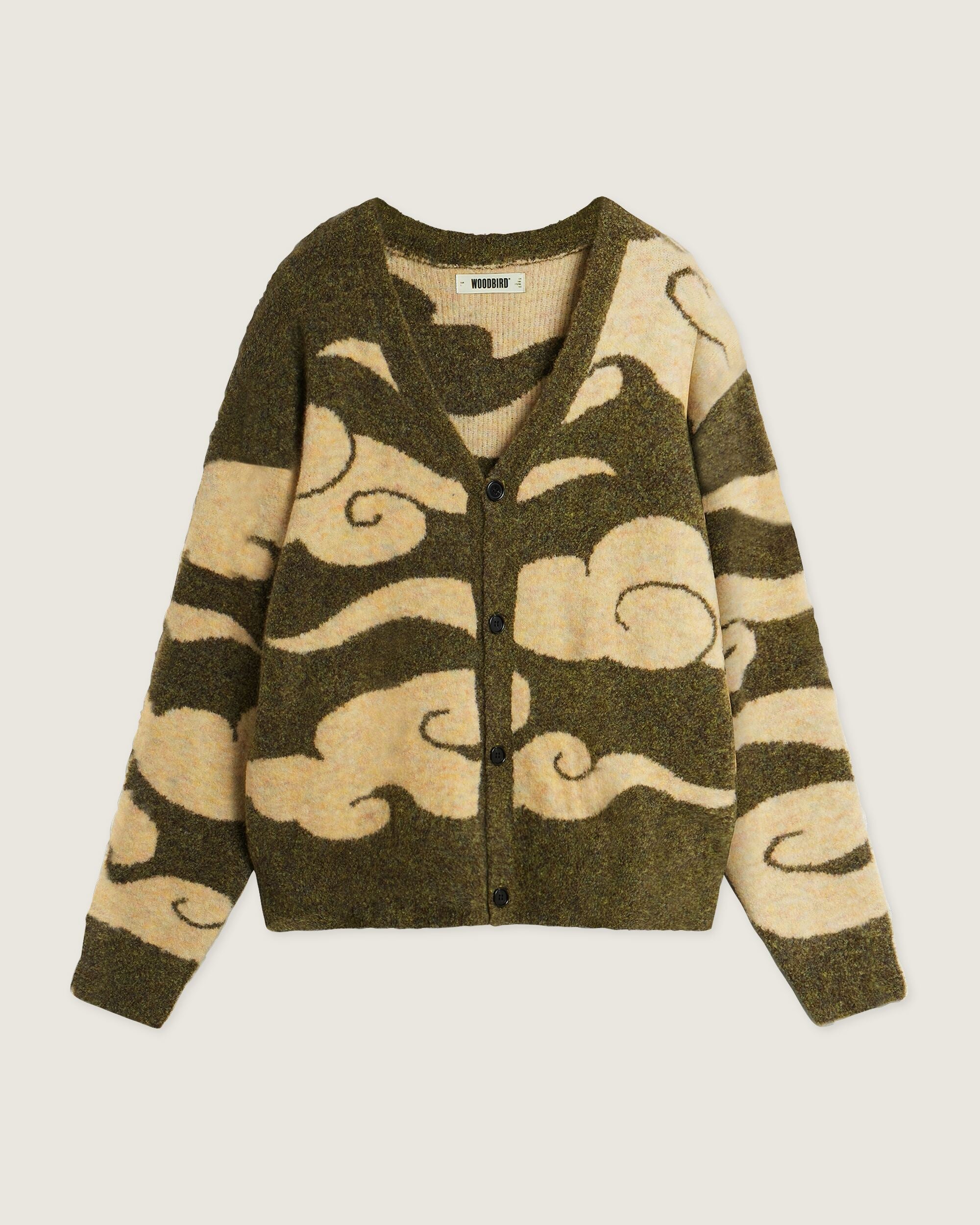 Woodbird WBKoon Cloud Cardigan Knits Dark Green