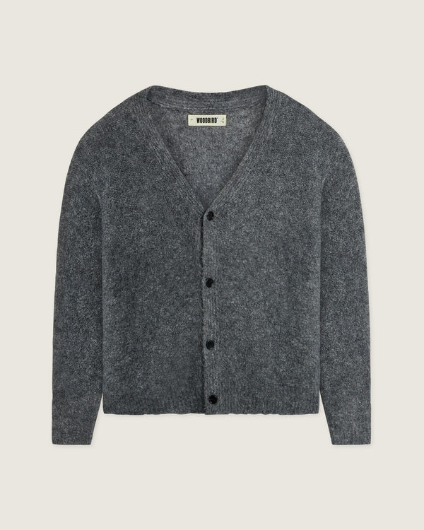 Woodbird WBKoon Loop Cardigan Knits Asphalt