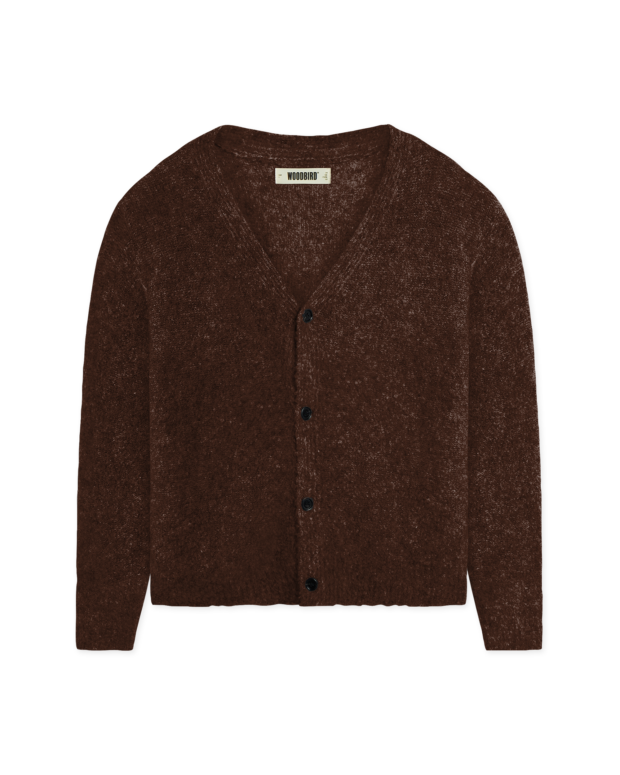 Woodbird WBKoon Loop Cardigan Knits Dark Brown