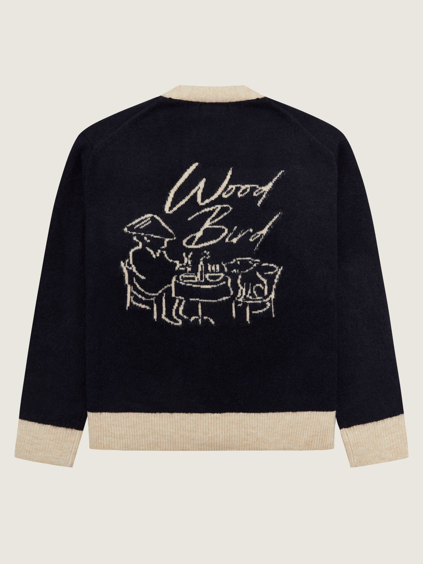 Woodbird WBKoon Noodle Cardigan Knits Navy