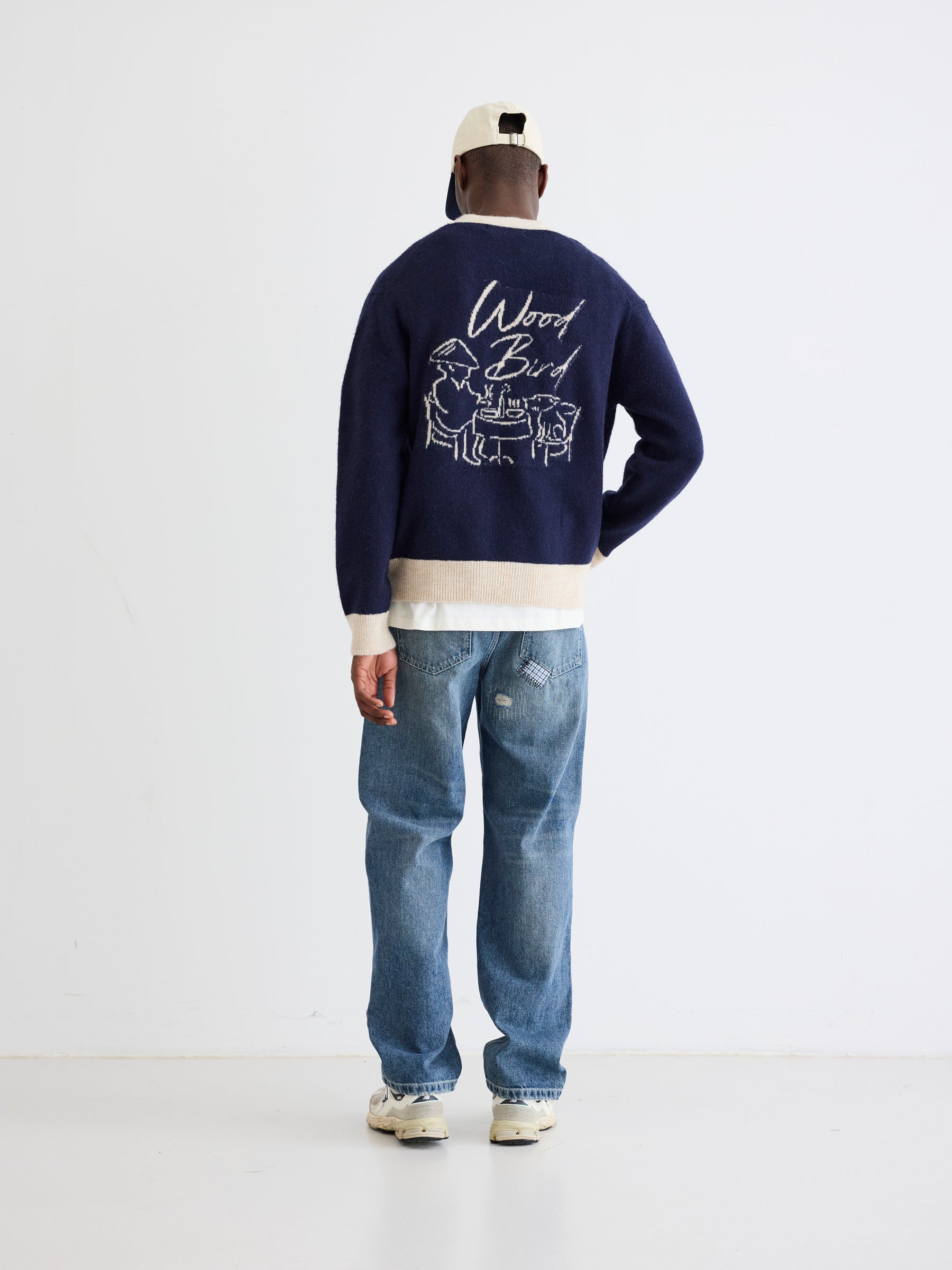 Woodbird WBKoon Noodle Cardigan Knits Navy