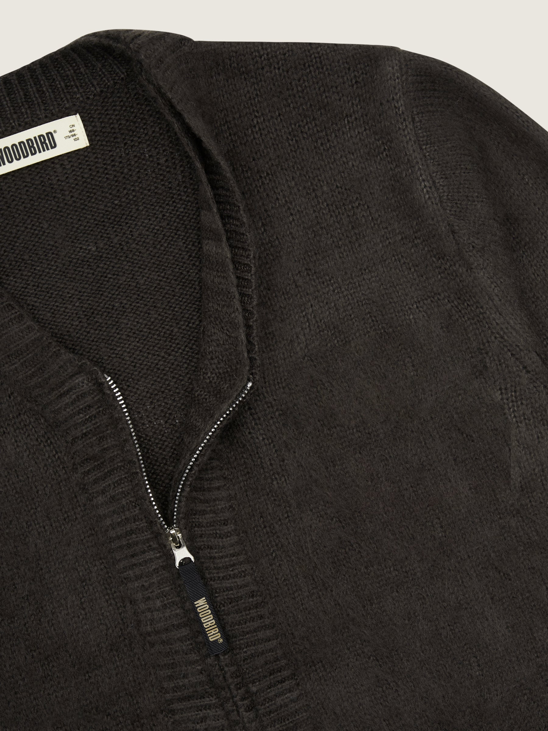 Woodbird WBKoon Zip Cardigan Knits Black