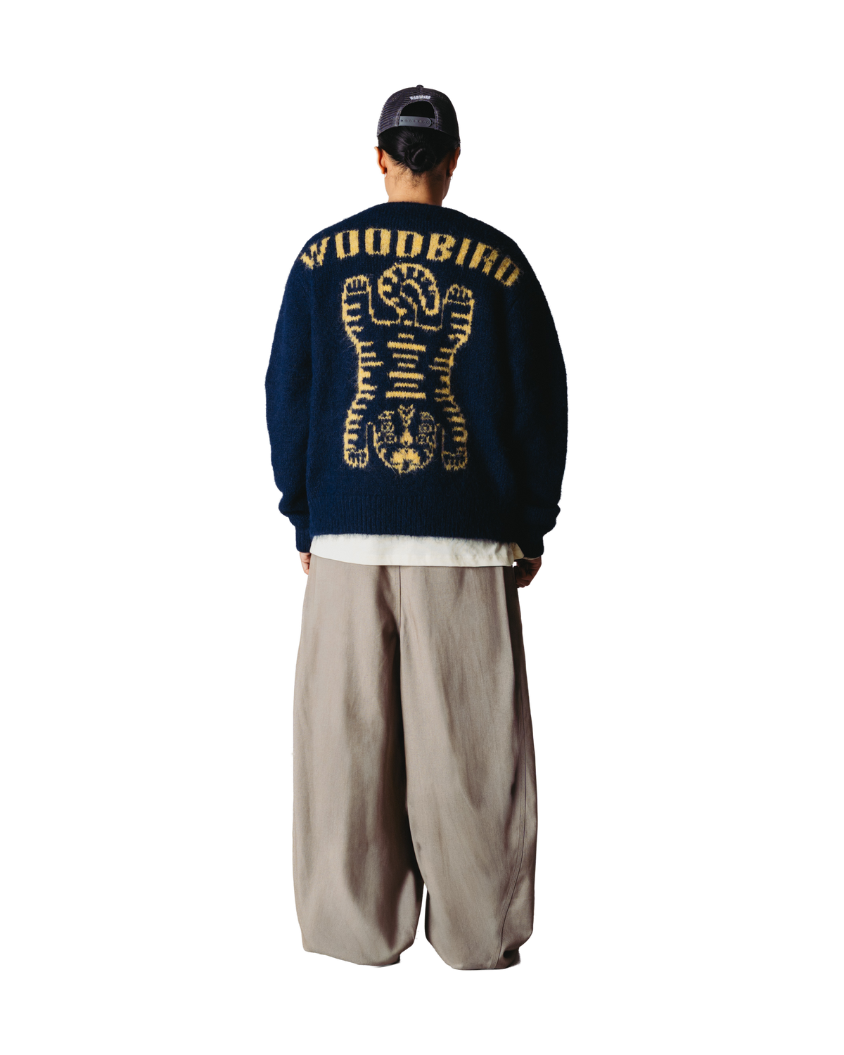 Woodbird WBKoon Zip Tiger Cardigan Knits Navy