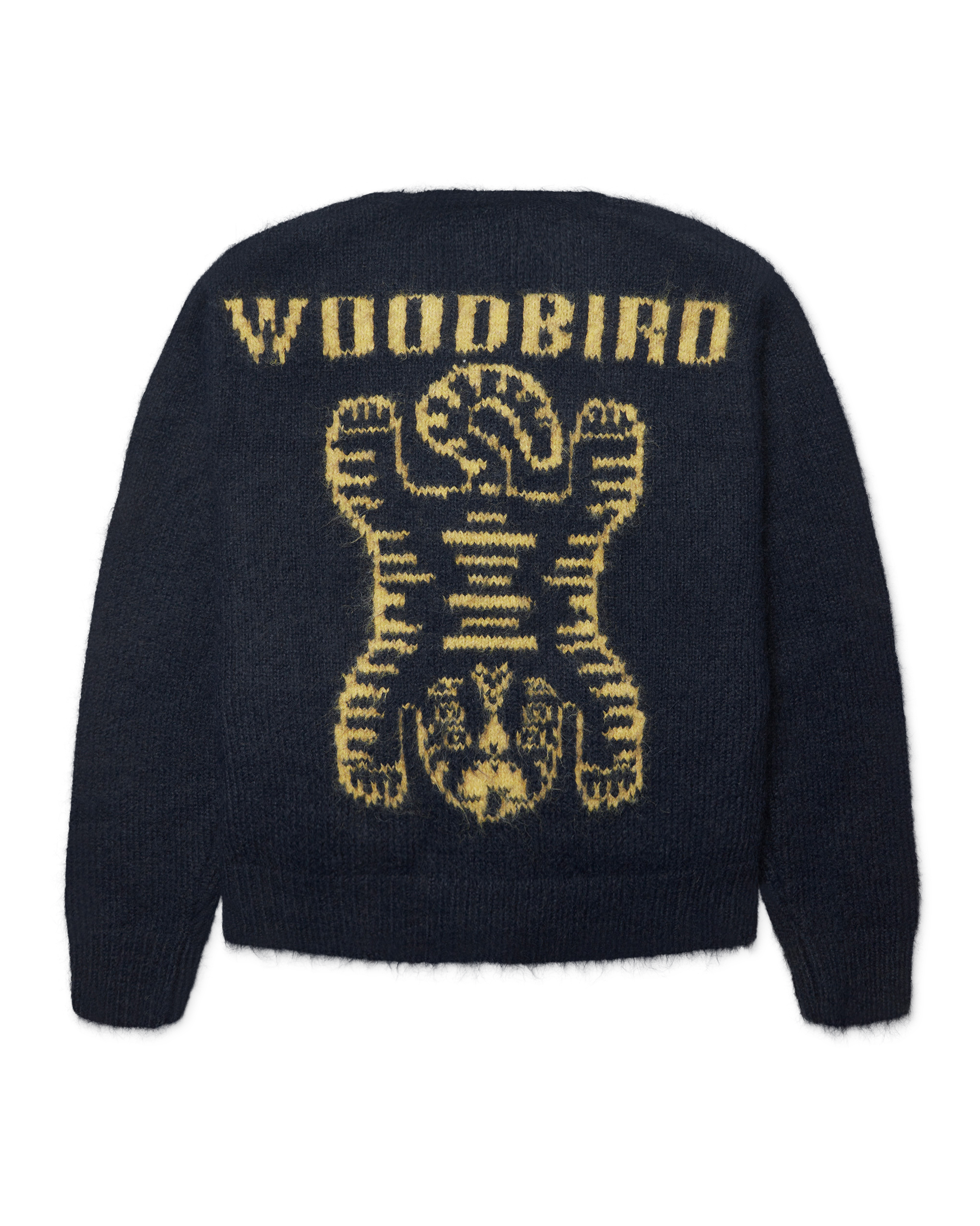 Woodbird WBKoon Zip Tiger Cardigan Knits Navy