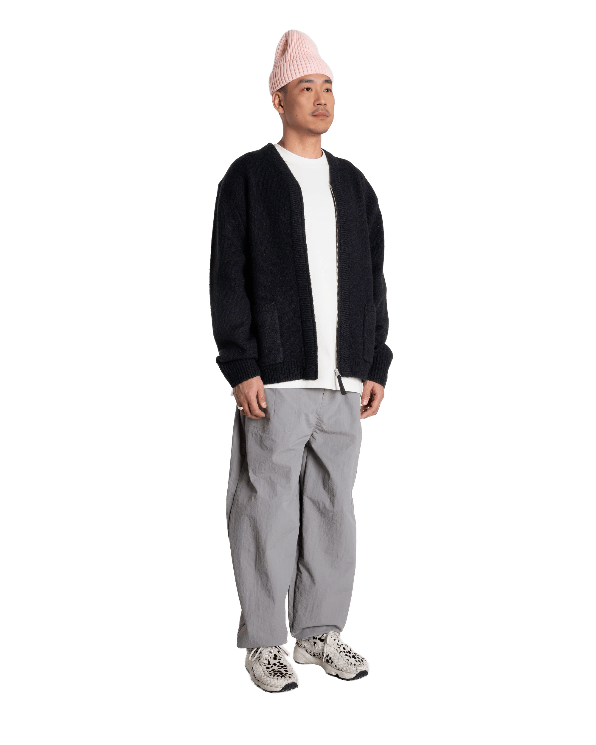 Woodbird WBKoon Zip Whole Cardigan Knits Black