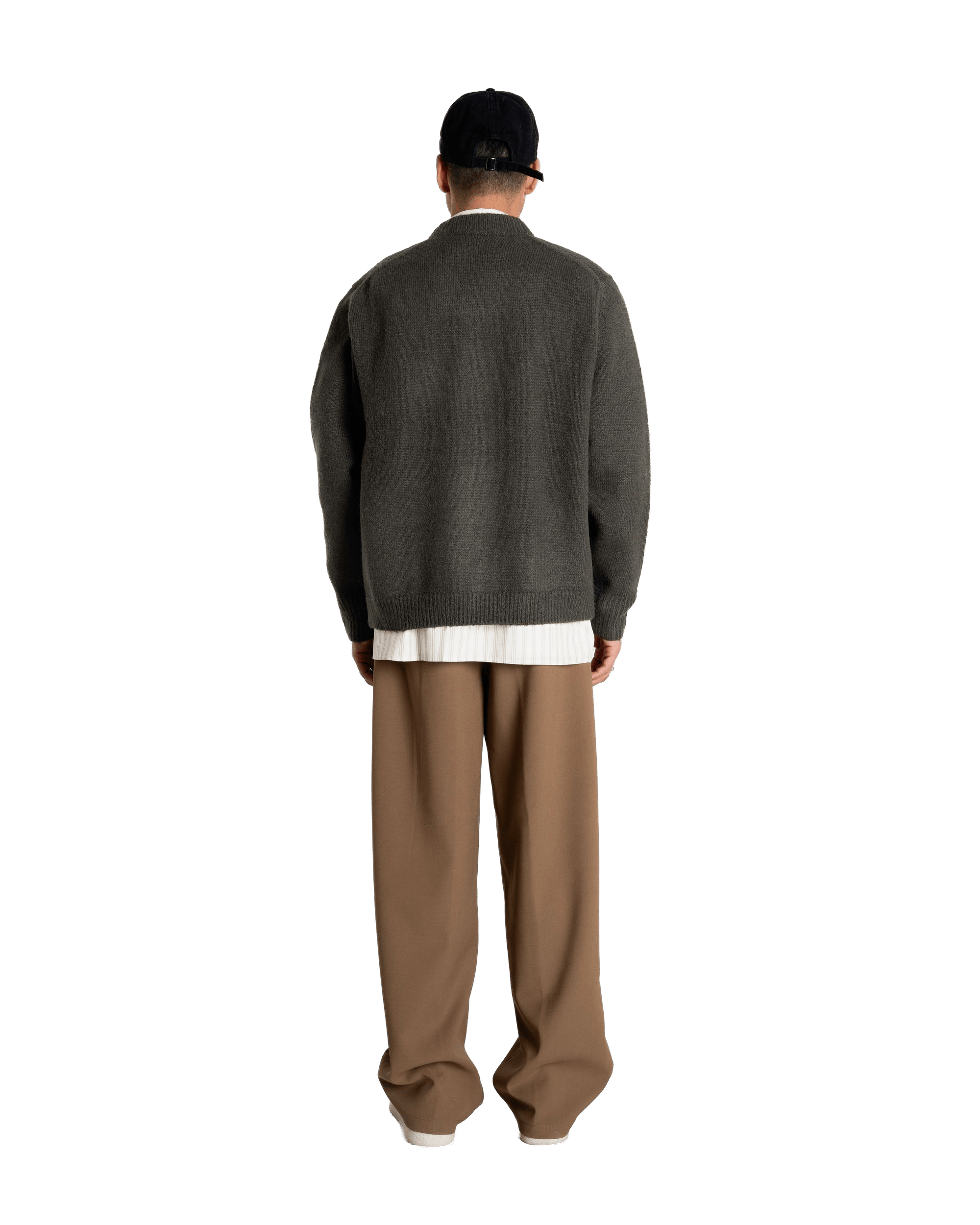 Woodbird WBKoon Zip Whole Cardigan Knits Medium Grey