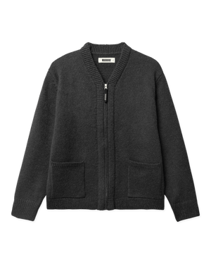 Woodbird WBKoon Zip Whole Cardigan Knits Medium Grey