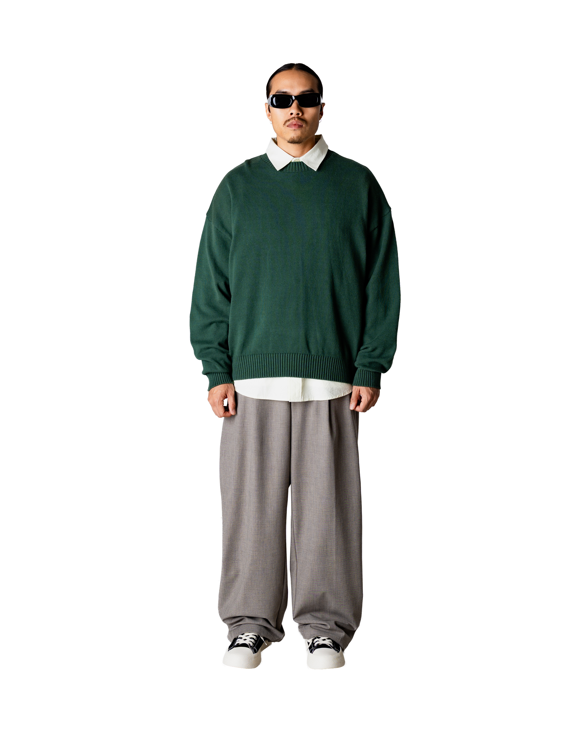 Woodbird WBKurt Lion Crew Knits Pine Green