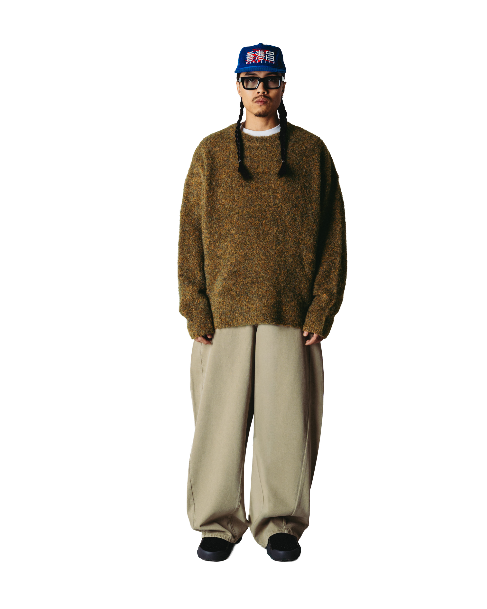 Woodbird WBKurt Loop Crew Knits Dark Olive