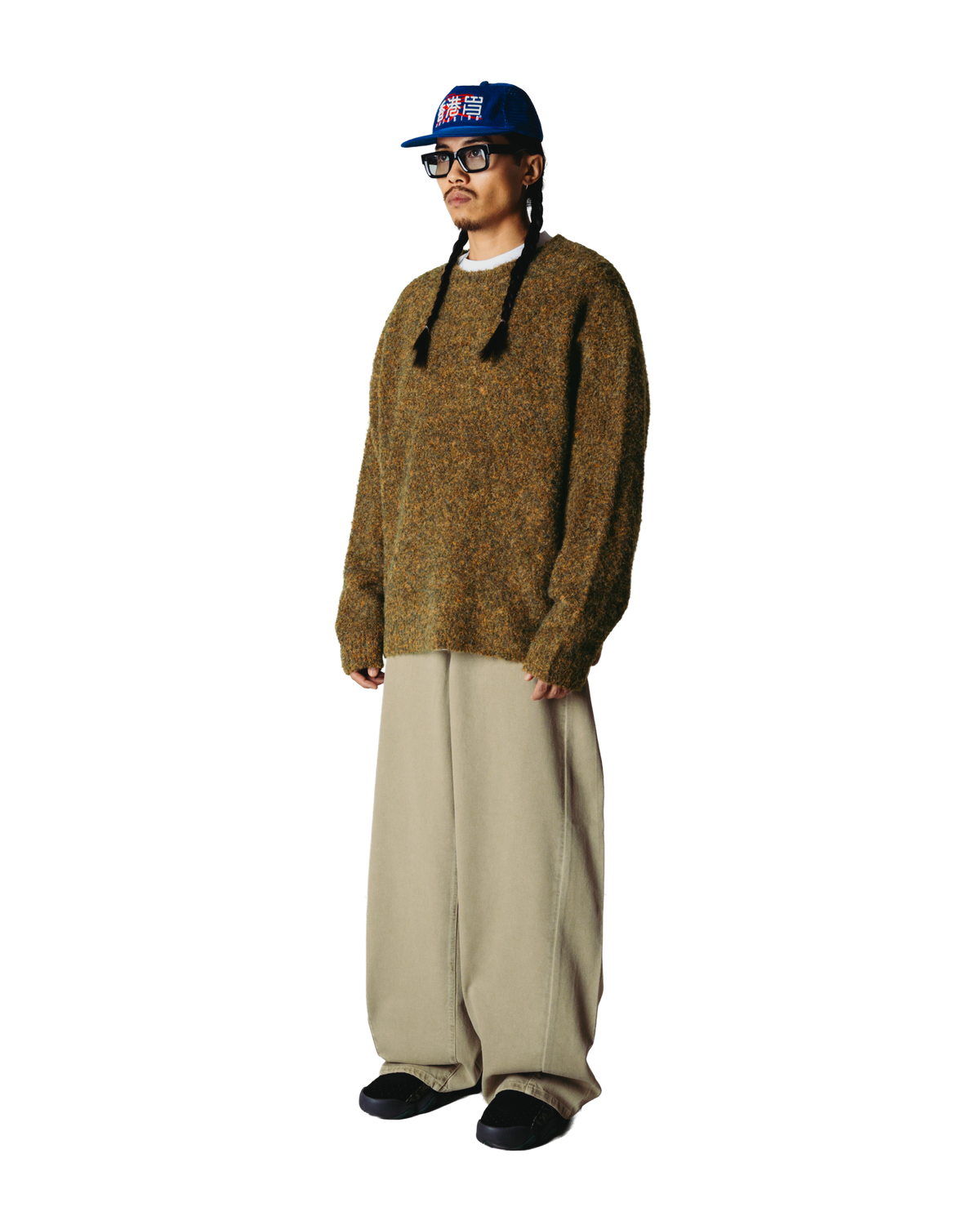 Woodbird WBKurt Loop Crew Knits Dark Olive