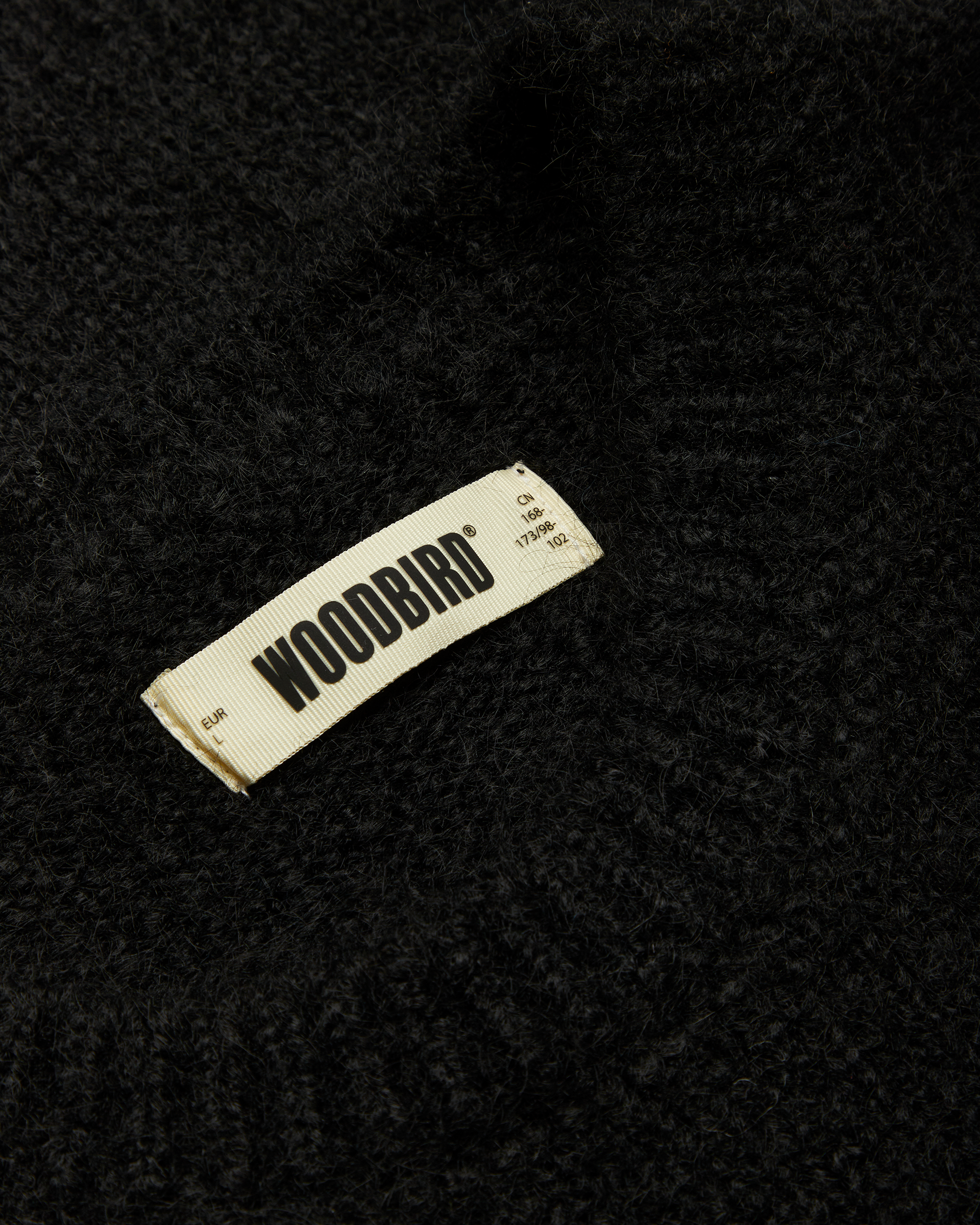 Woodbird WBKurt Mohairy Crew Knits Black