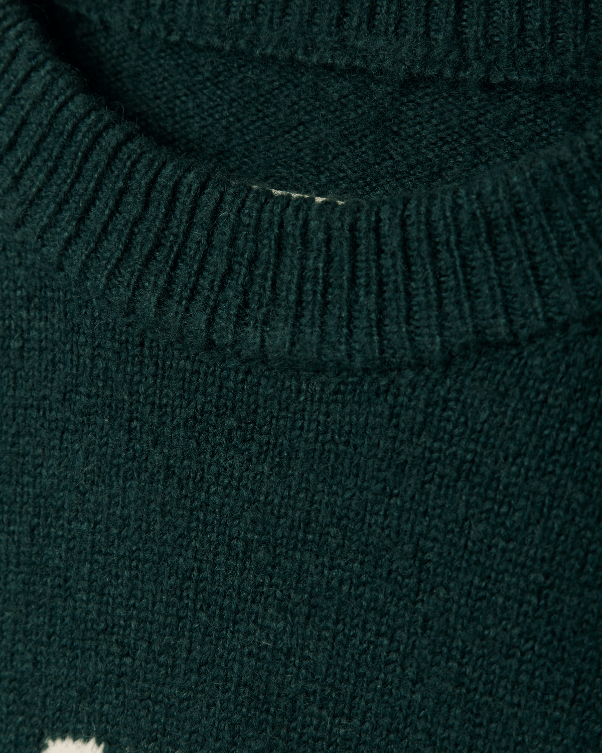 Woodbird WBKurt Monogram Crew Knits Green-Off White