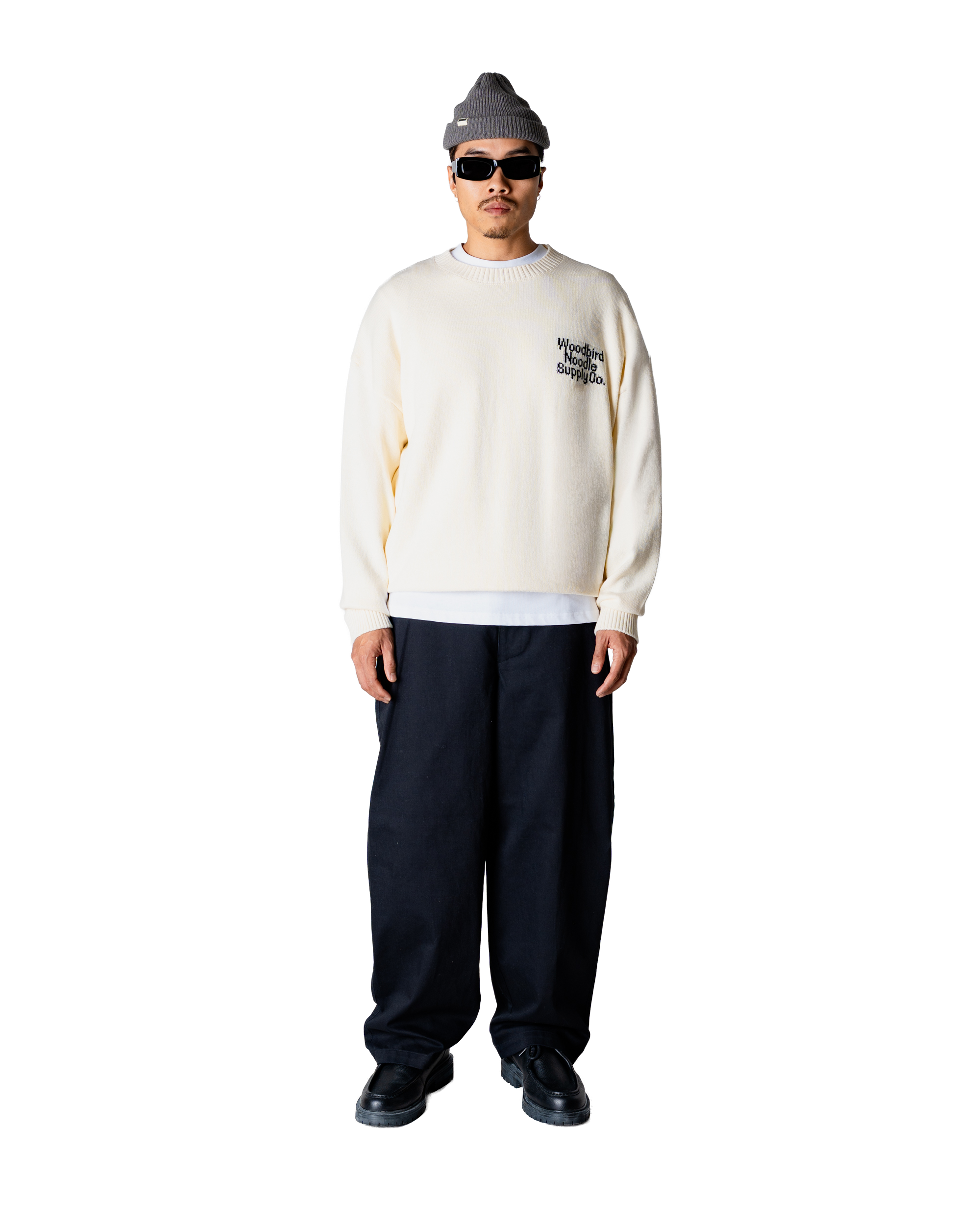 Woodbird WBKurt Supply Crew Knits Off White