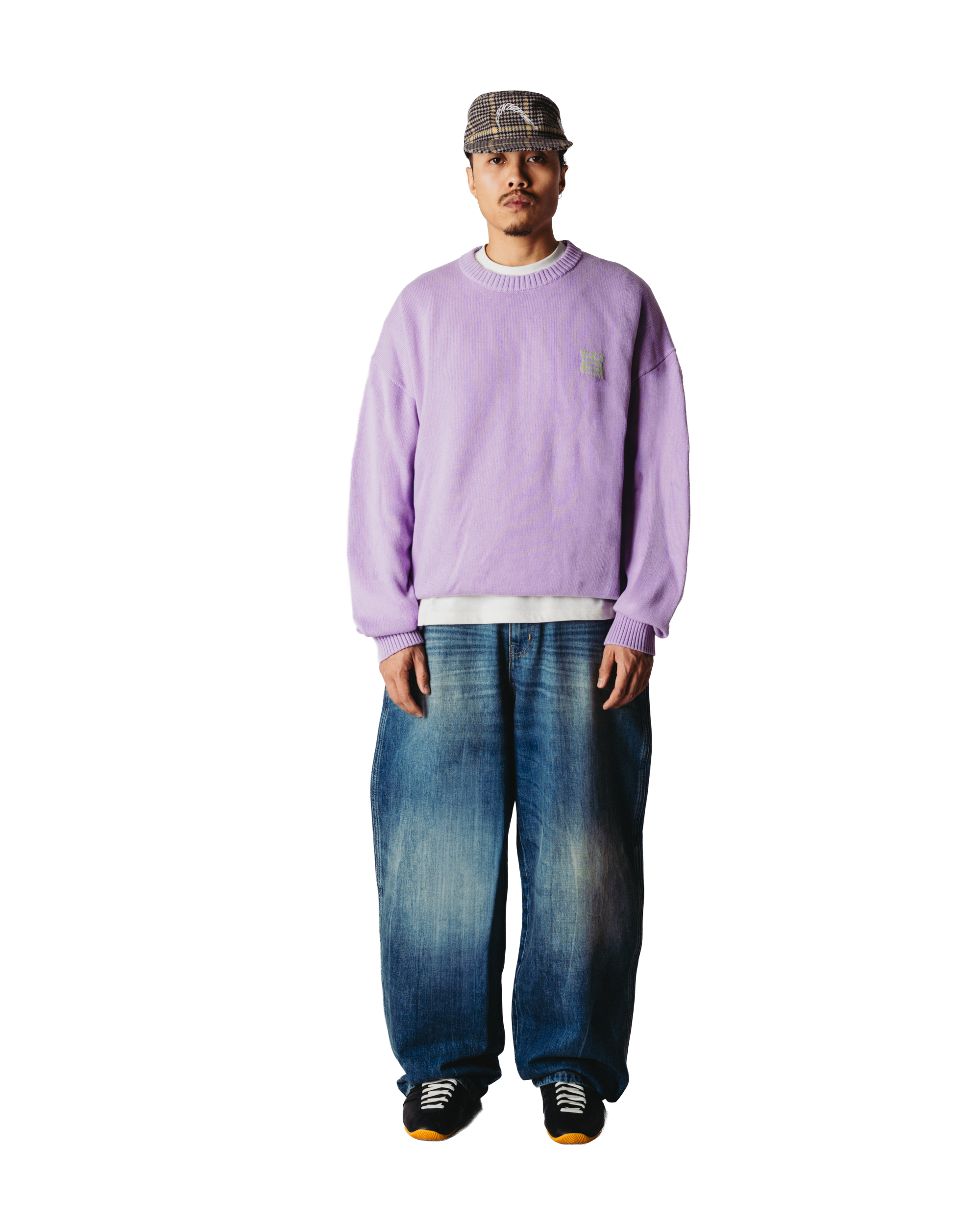 Woodbird WBKurt Tiger Crew Knits Dusty Violet