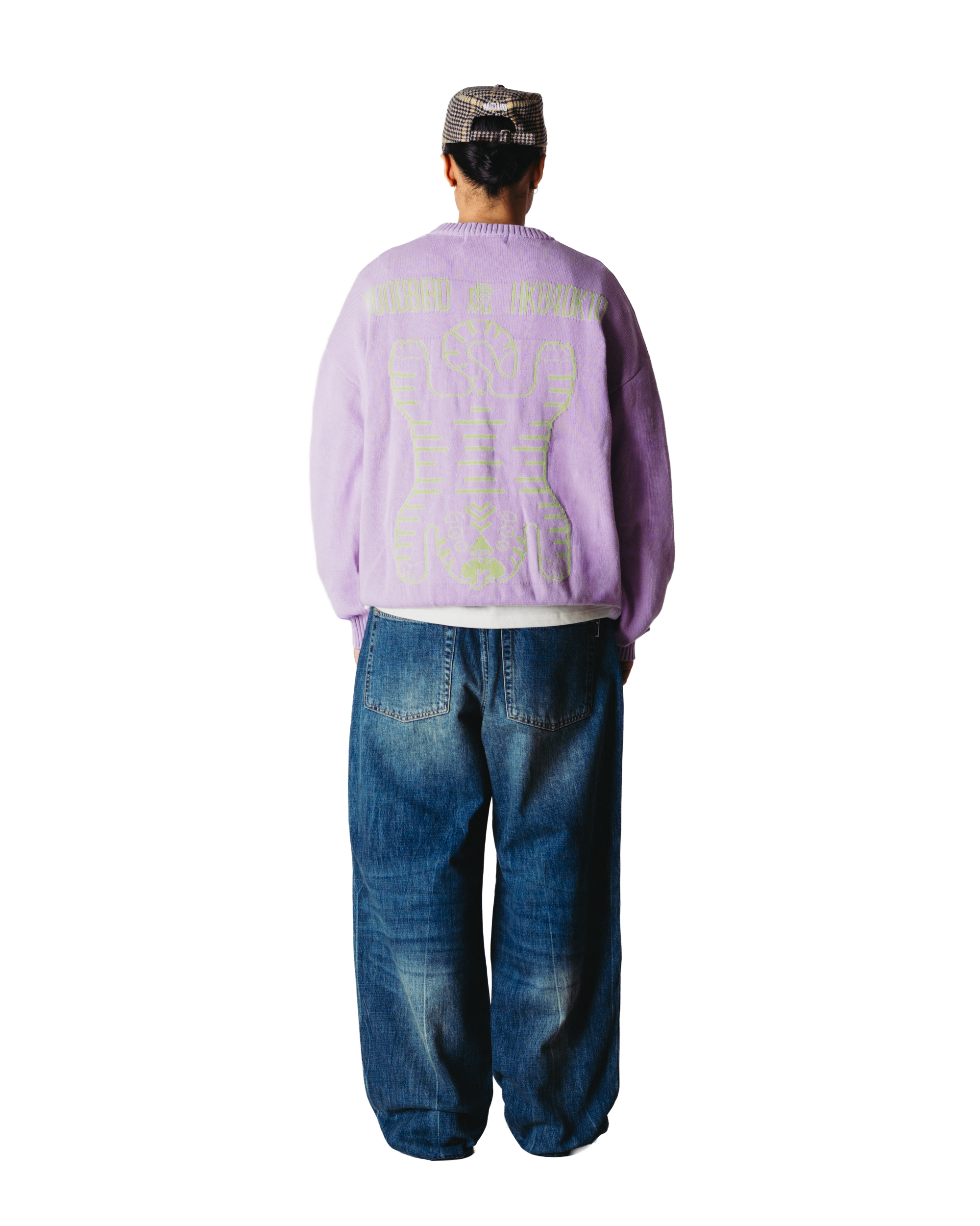 Woodbird WBKurt Tiger Crew Knits Dusty Violet