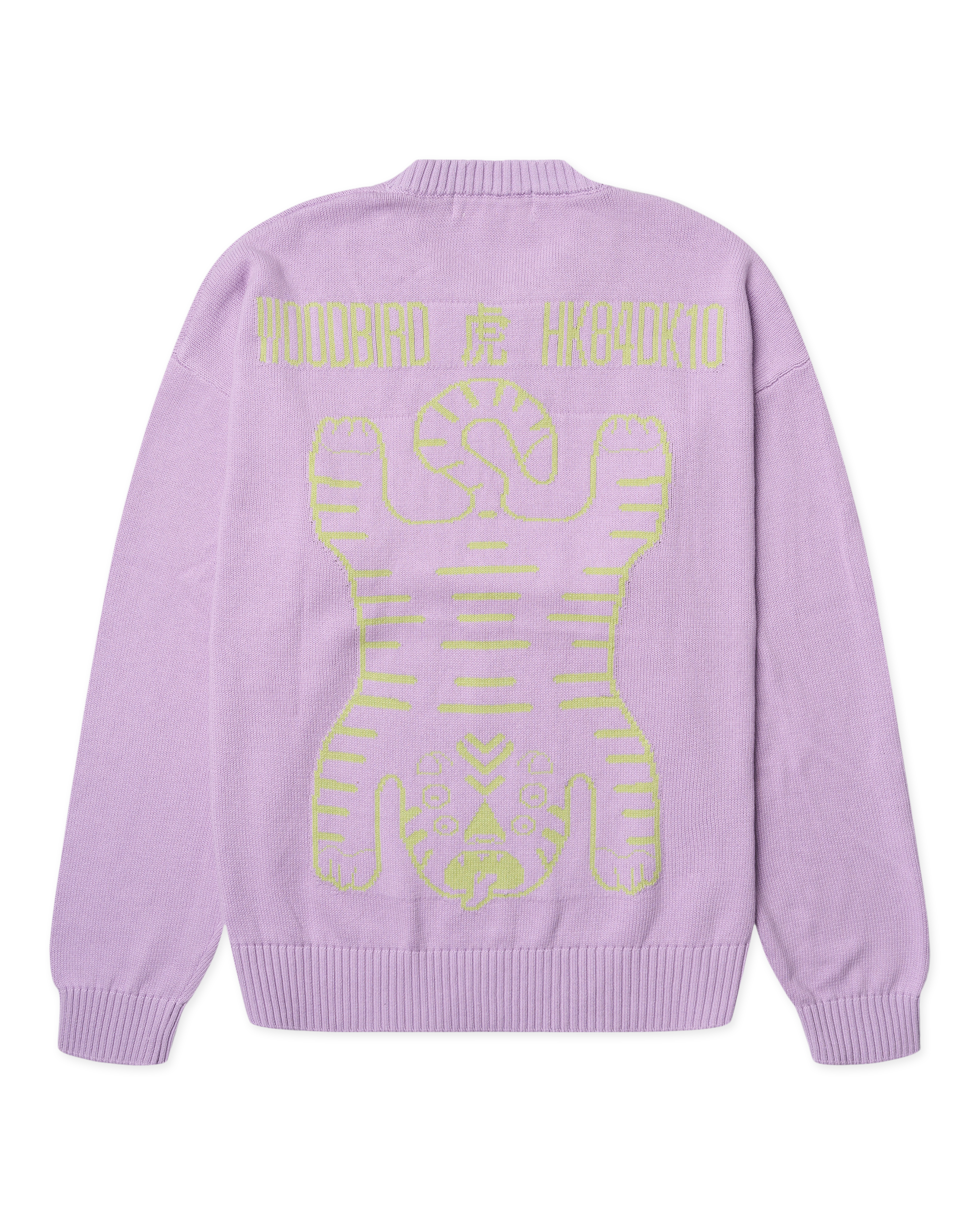 Woodbird WBKurt Tiger Crew Knits Dusty Violet