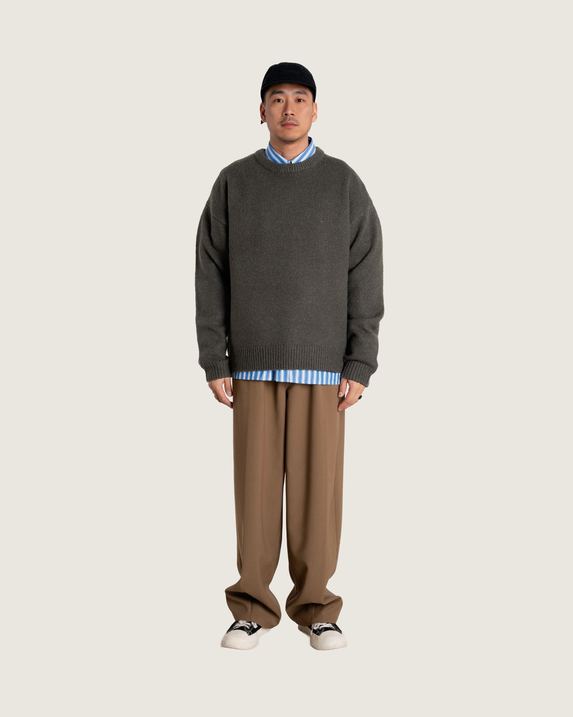 Woodbird WBKurt Whole Knit Knits Medium Grey