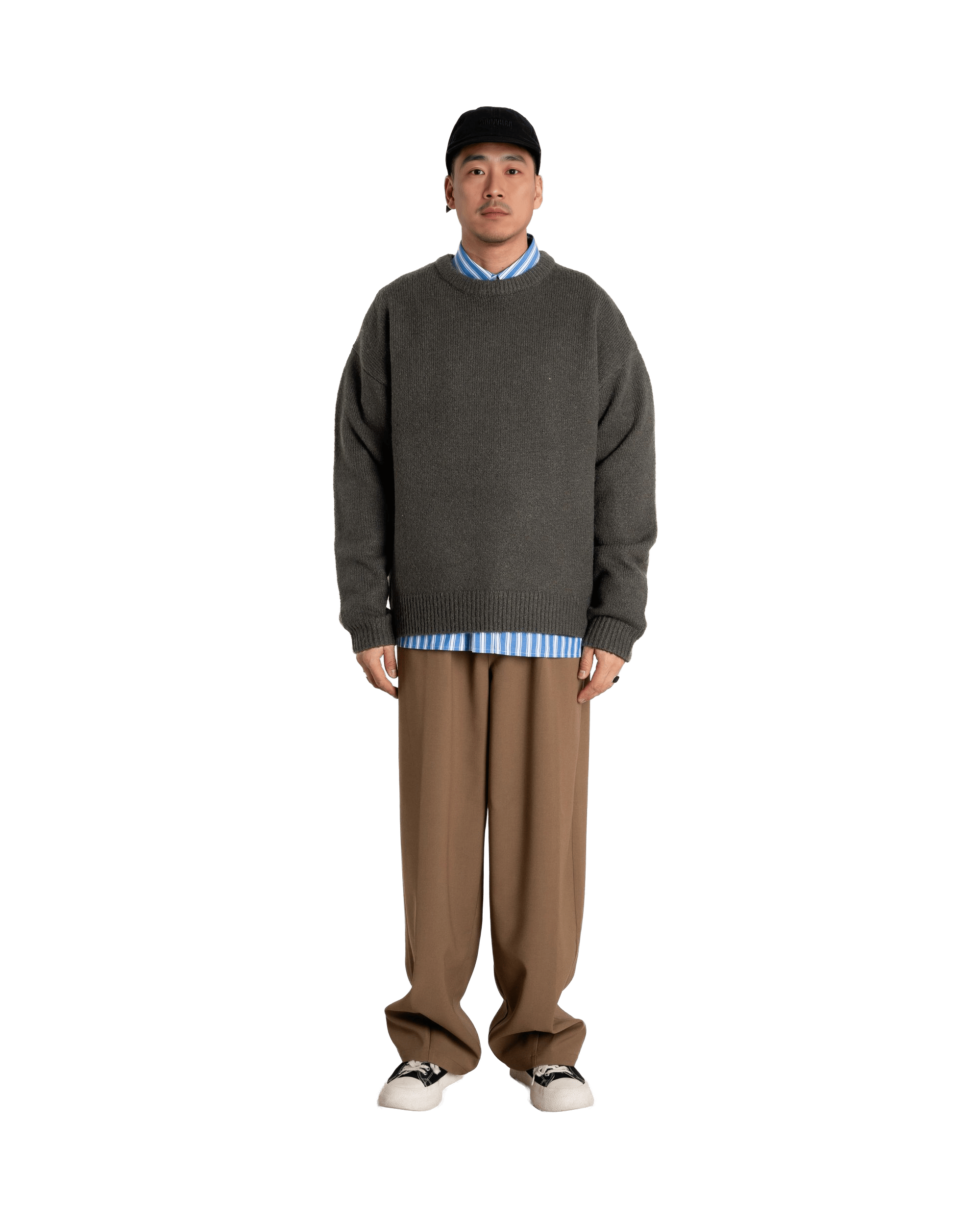 Woodbird WBKurt Whole Knit Knits Medium Grey