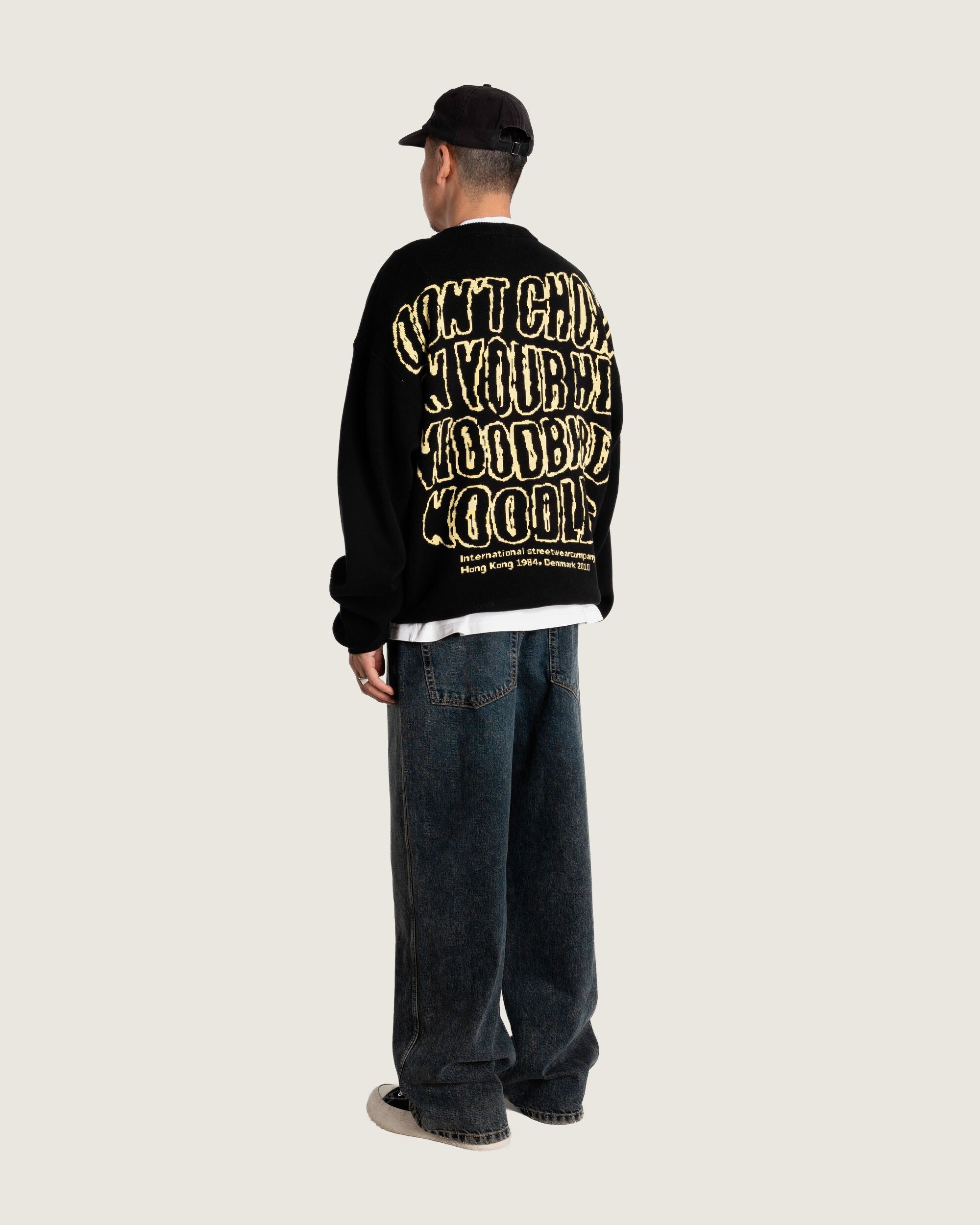 Woodbird WBKurt Wobbly Crew Knits Black