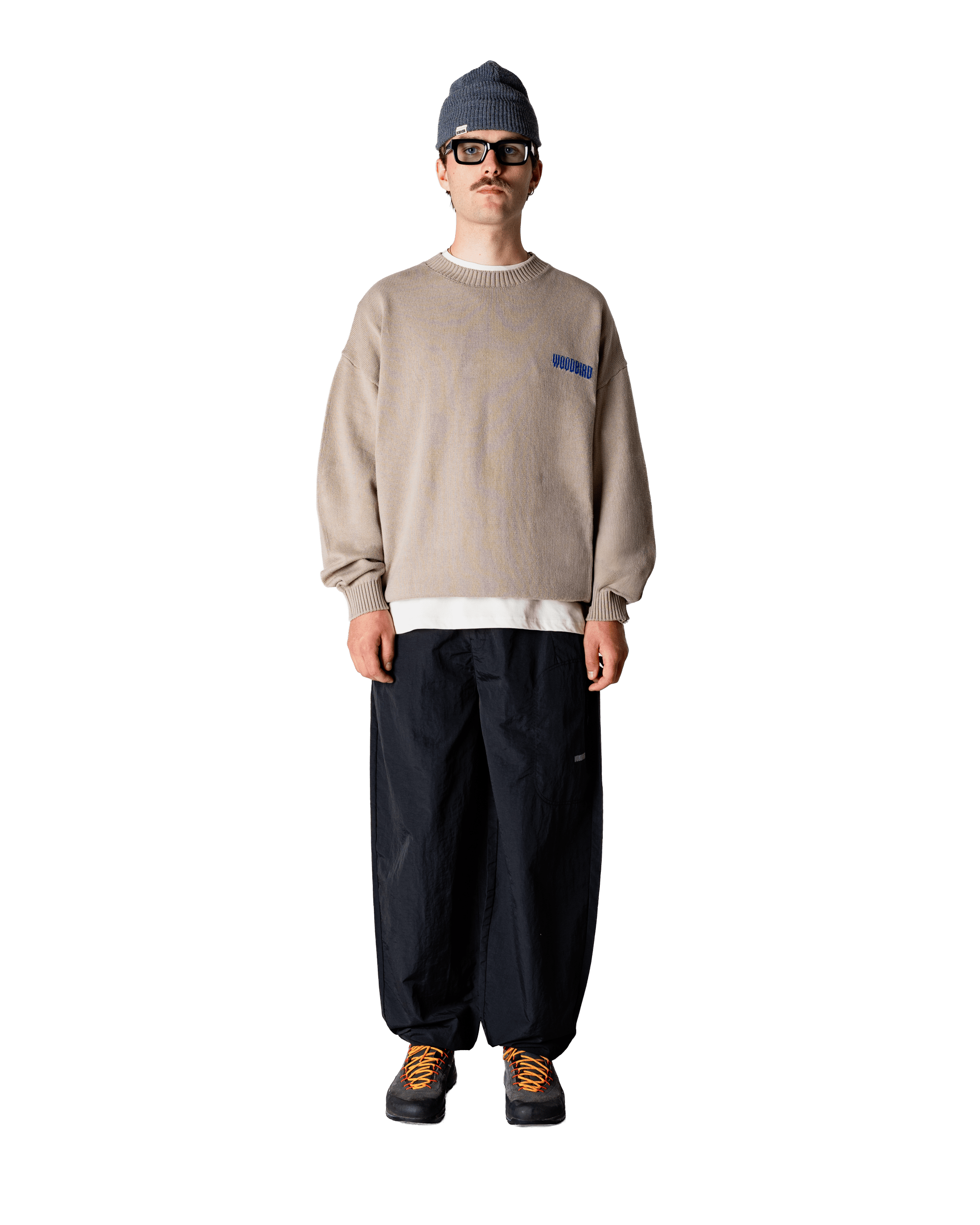 Woodbird WBKurt Wobbly Crew Knits Stone