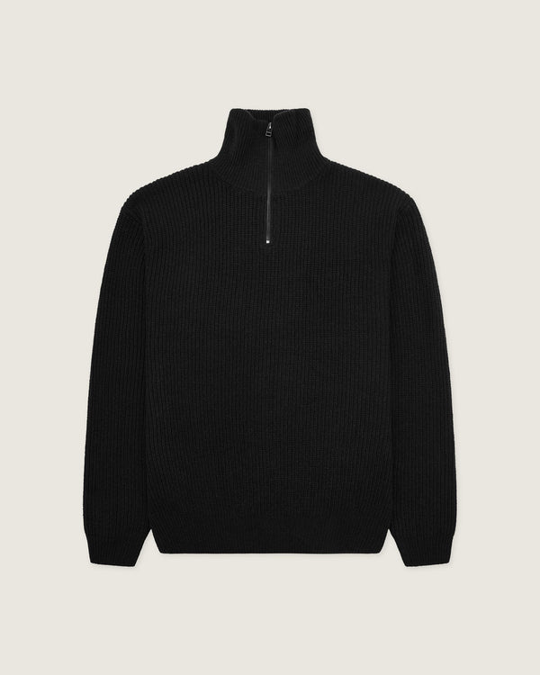 Woodbird WBLass Wool Half-Zip Knits Black