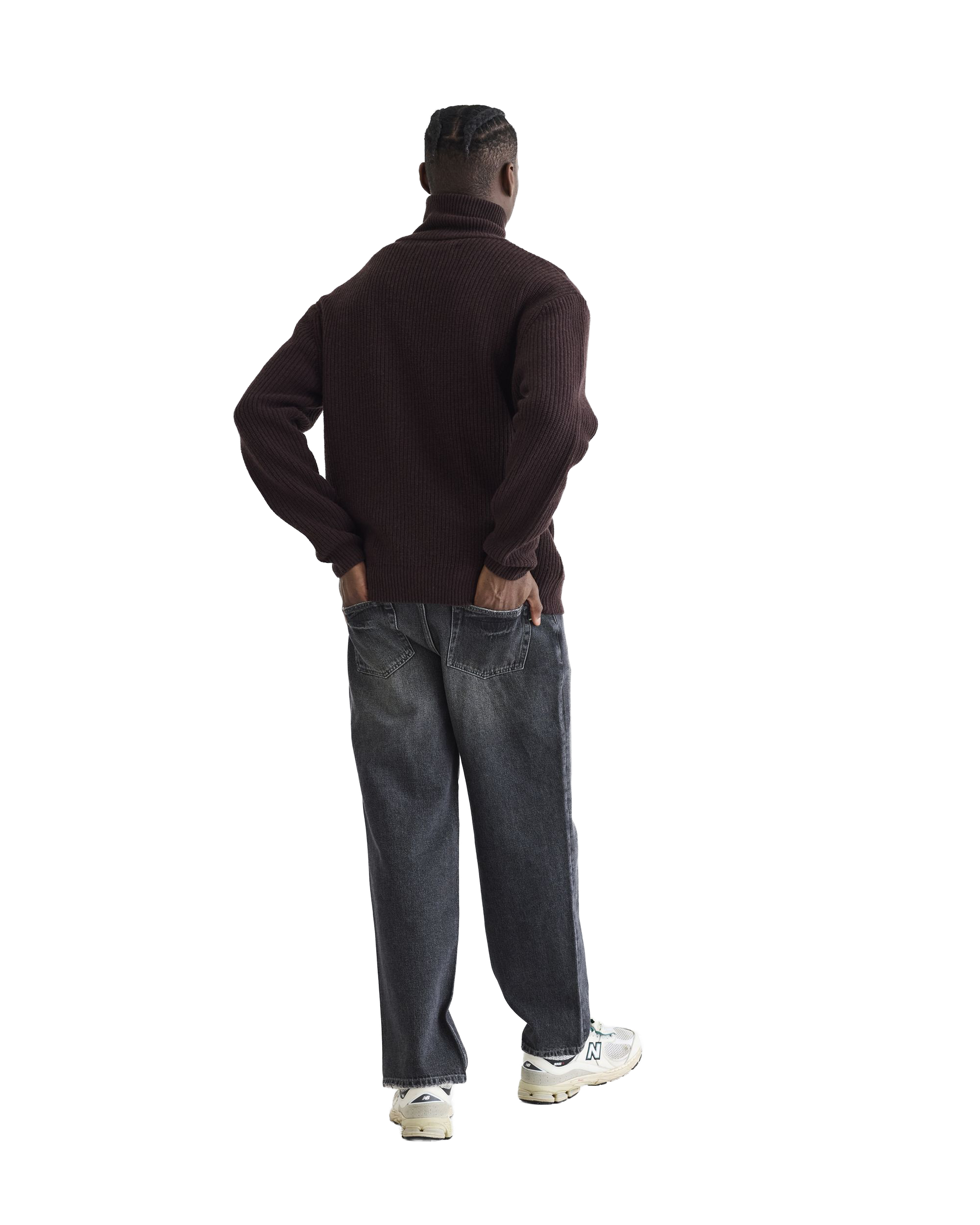 Woodbird WBLass Wool Half-Zip Knits Brown