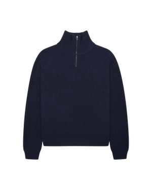 Woodbird WBLass Wool Half-Zip Knits Navy