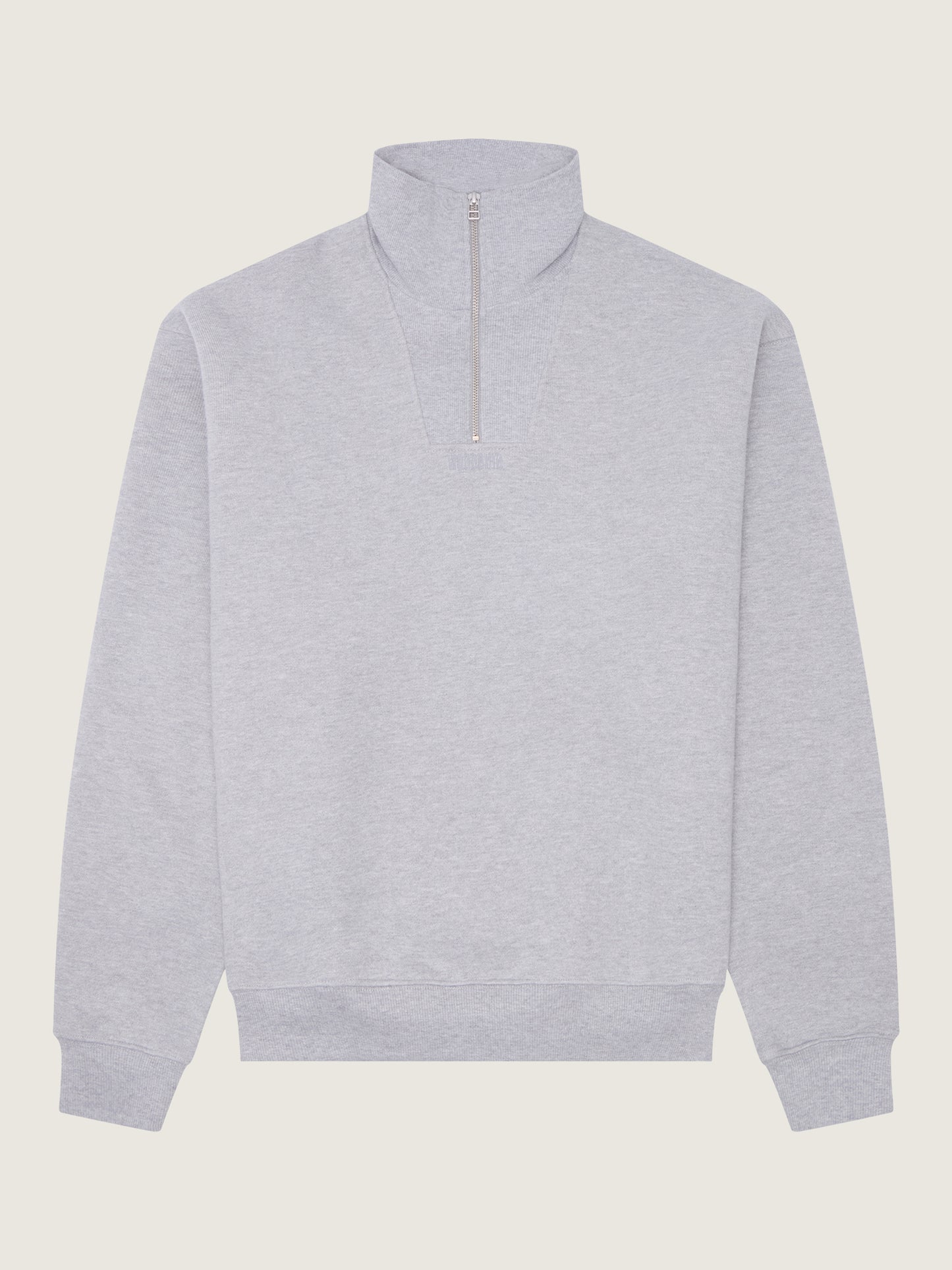 Woodbird WBLee Base Half Zip Sweats Light Grey Melange