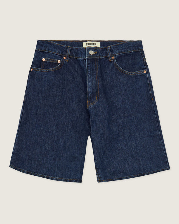 Woodbird WBLeroy 90's Rinse Shorts Shorts Dark Blue
