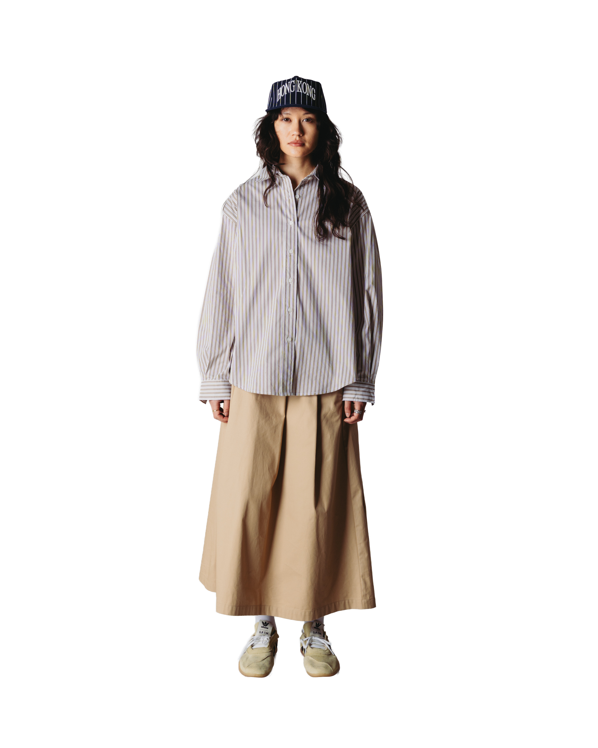 Woodbird Female WBLiva Stripe Shirt Shirts Taupe Brown