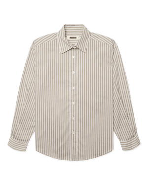Woodbird Female WBLiva Stripe Shirt Shirts Taupe Brown