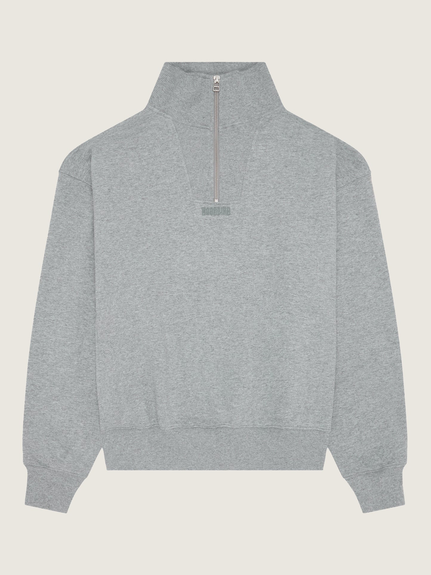 Woodbird Female WBLok Base Half Zip Sweats Light Grey Melange