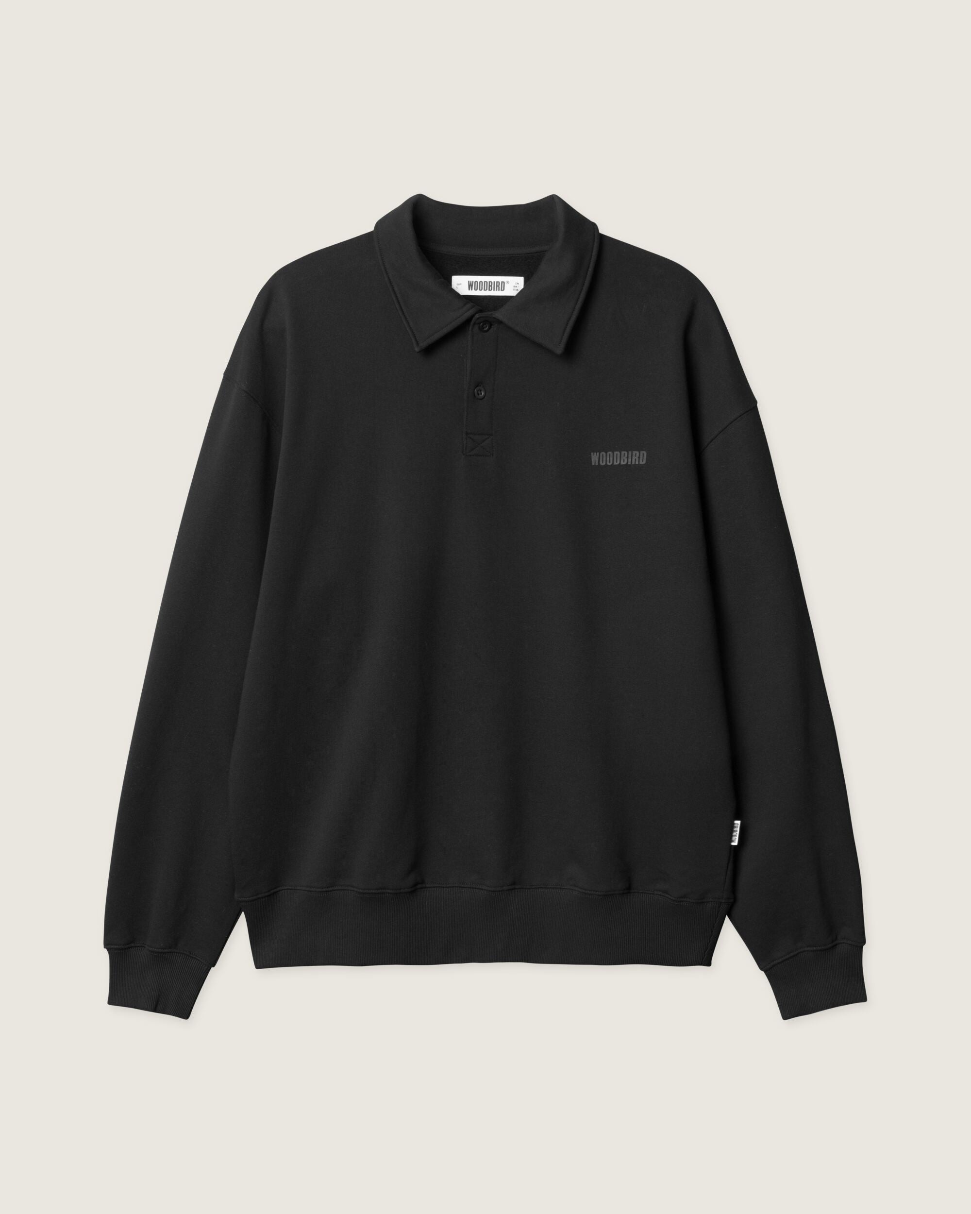 Woodbird WBLoke Base Polo Sweats Black