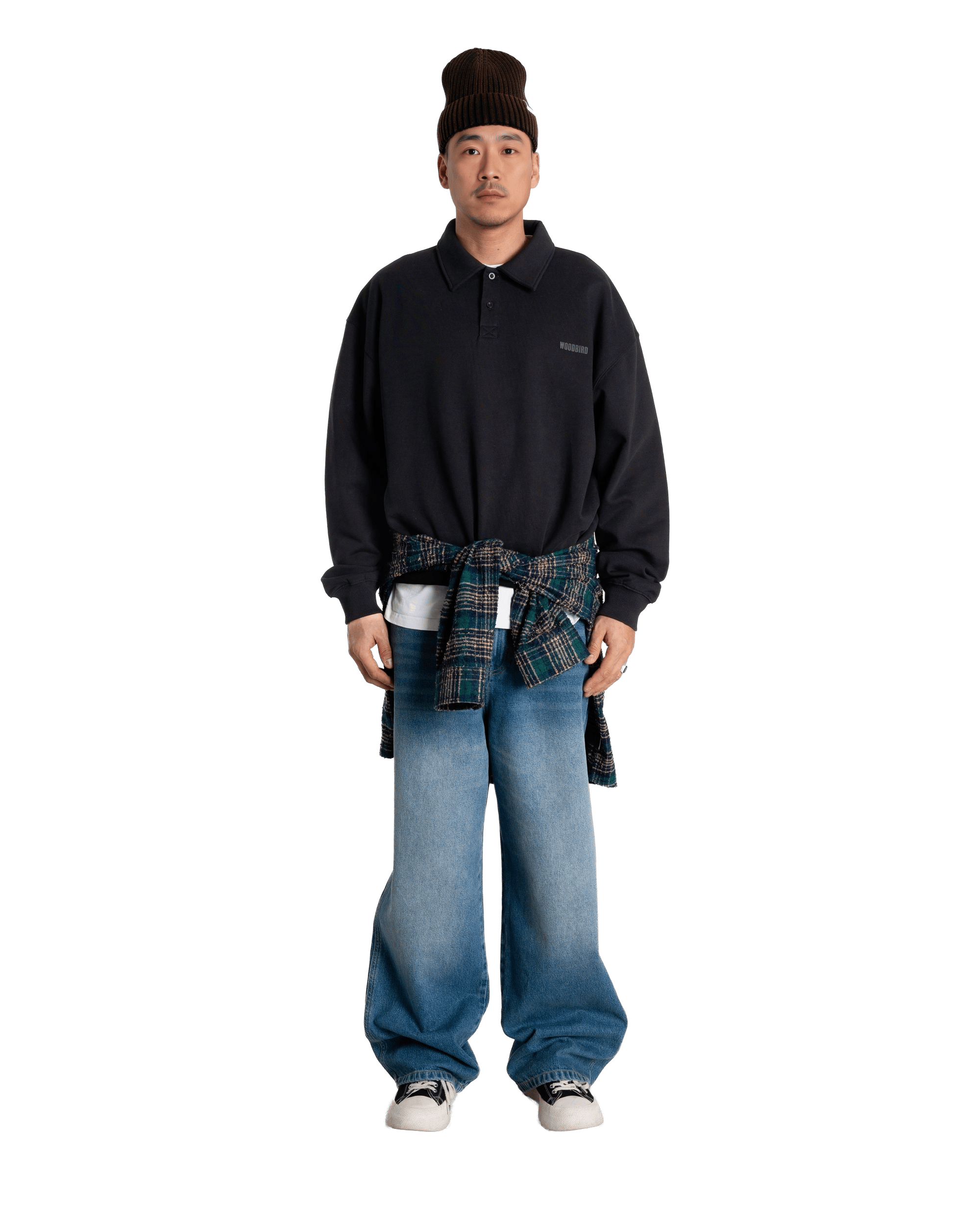 Woodbird WBLoke Base Polo Sweats Black