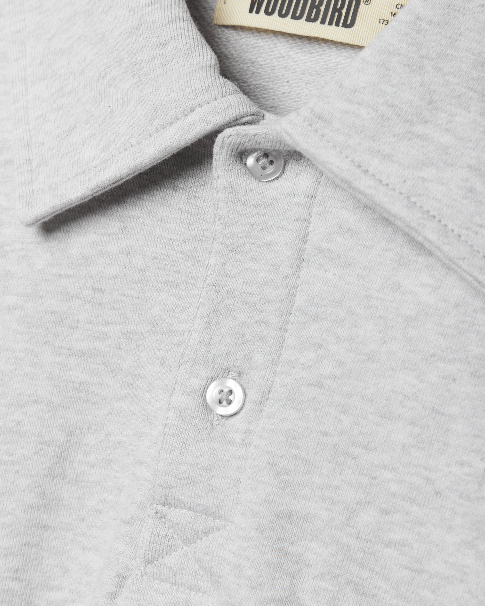 Woodbird WBLoke Base Polo Sweats Grey Melange