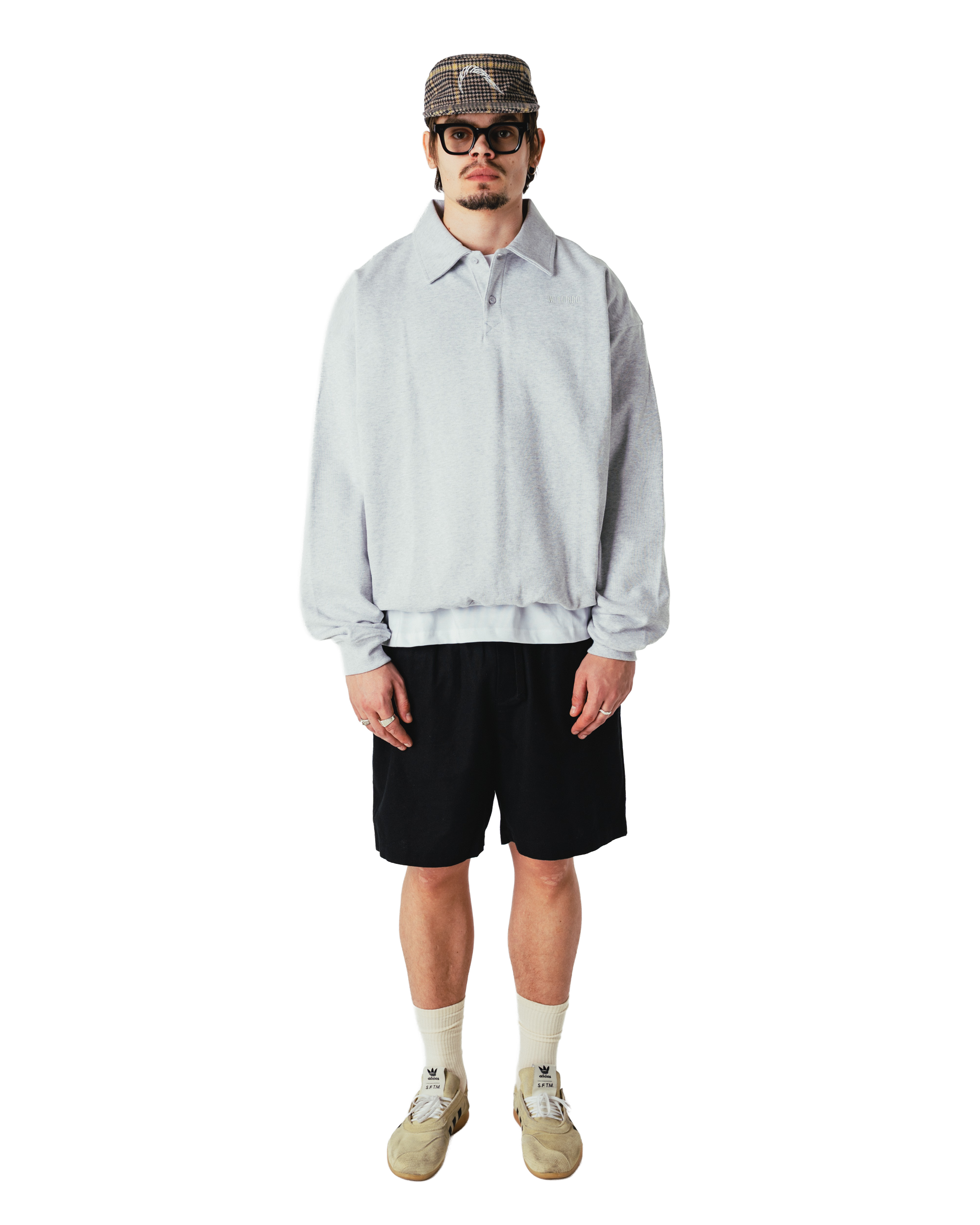 Woodbird WBLoke Base Polo Sweats Grey Melange