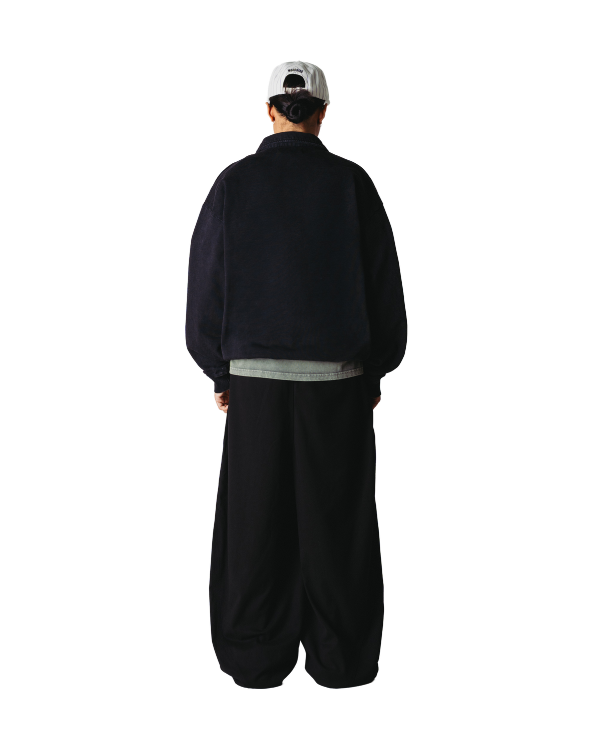 Woodbird WBLoke Washed Zip Polo Sweats Black