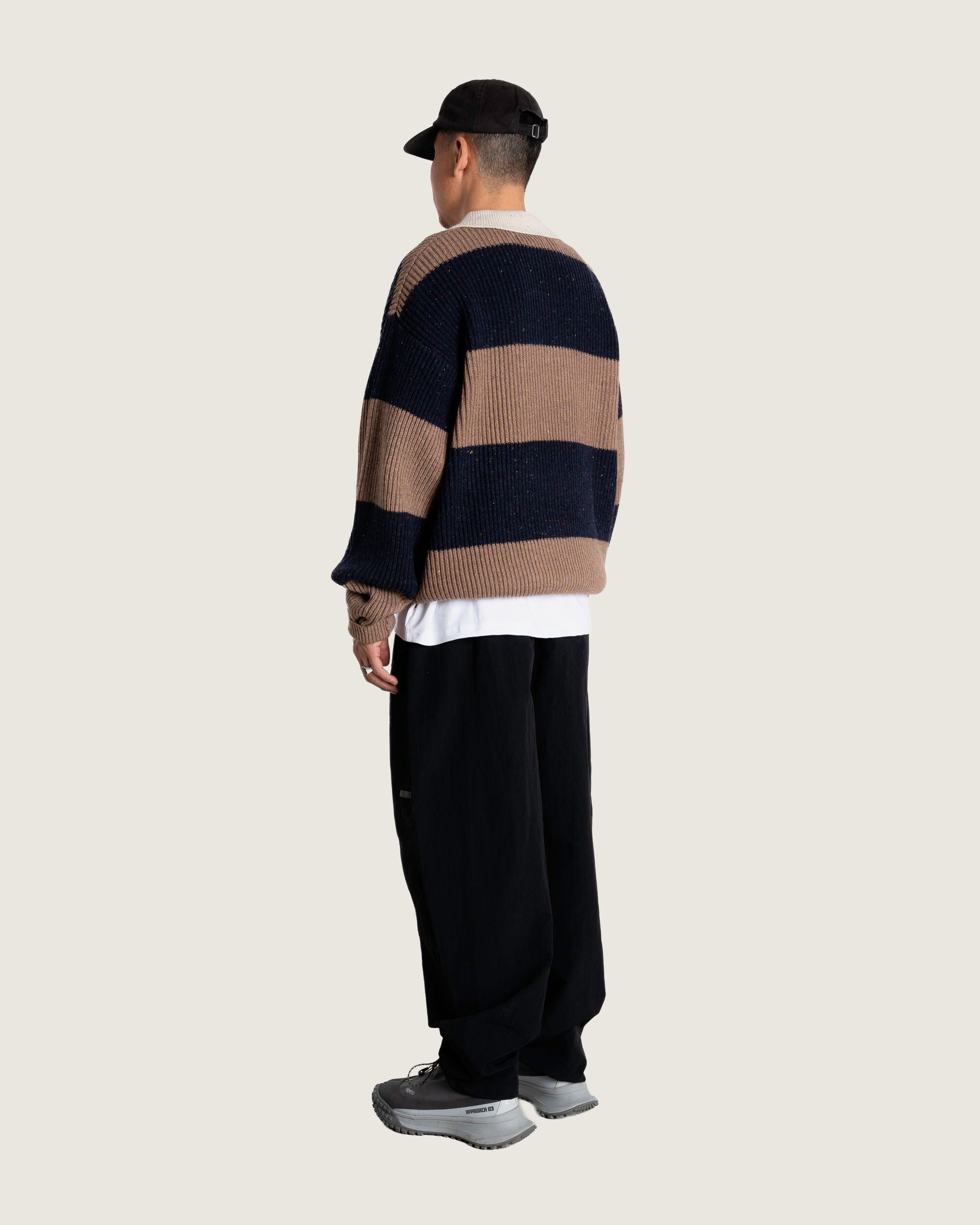 Woodbird WBLotu Striped Polo Knits Navy Striped