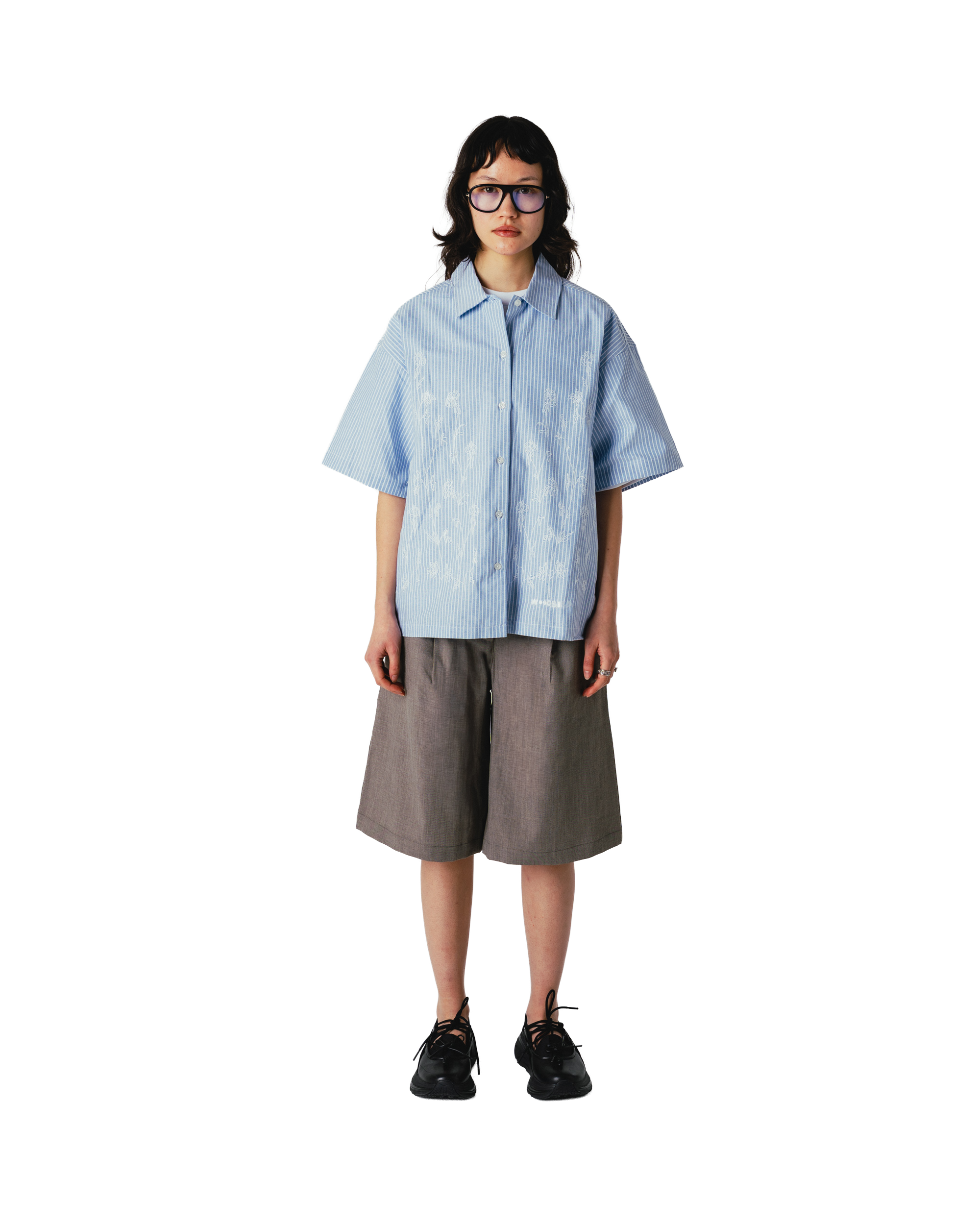 Woodbird Female WBLuna Ox Flower Shirt Shirts Blue Stripe