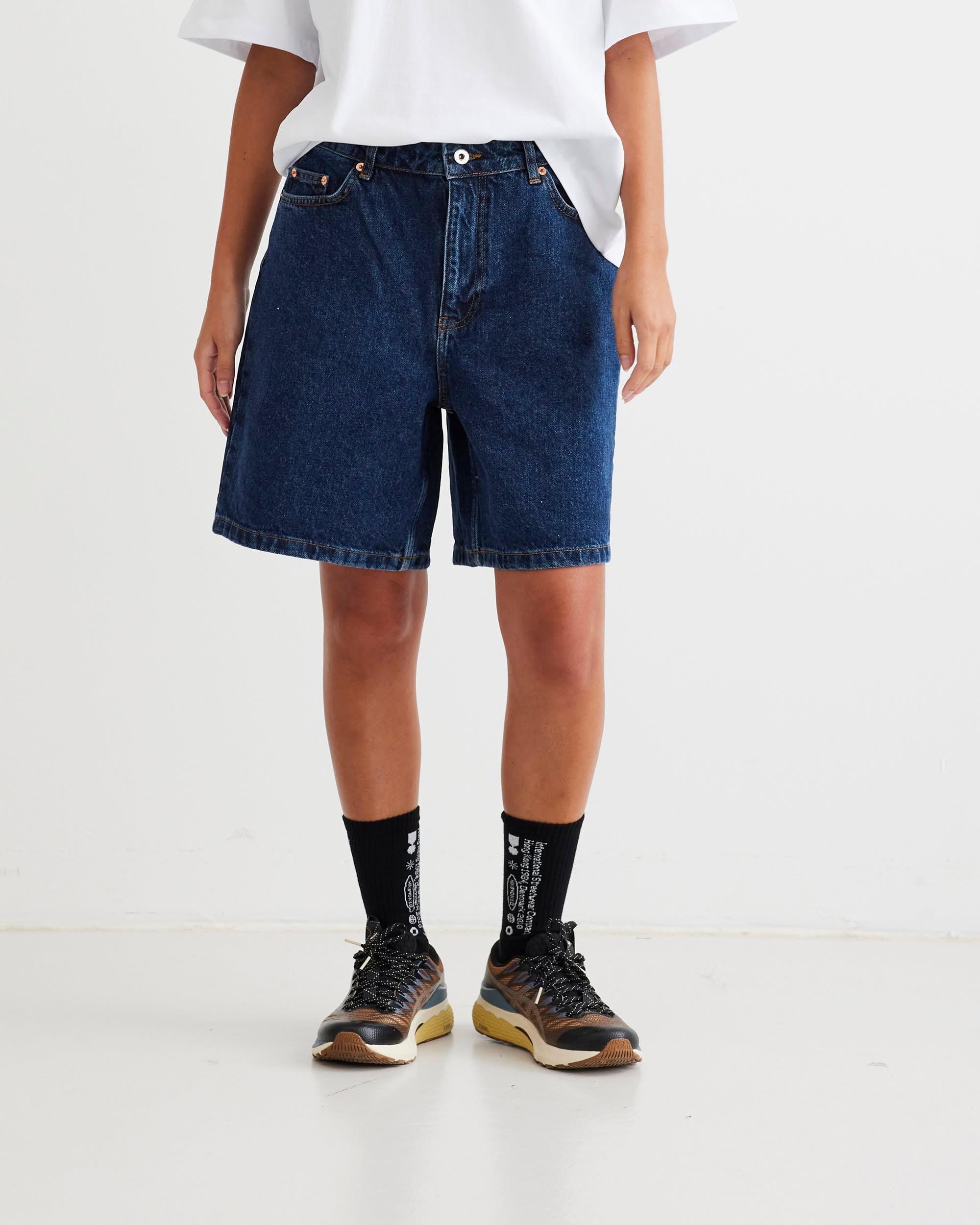 Woodbird Female WBMaggie 90s Rinse Shorts 90s Blue