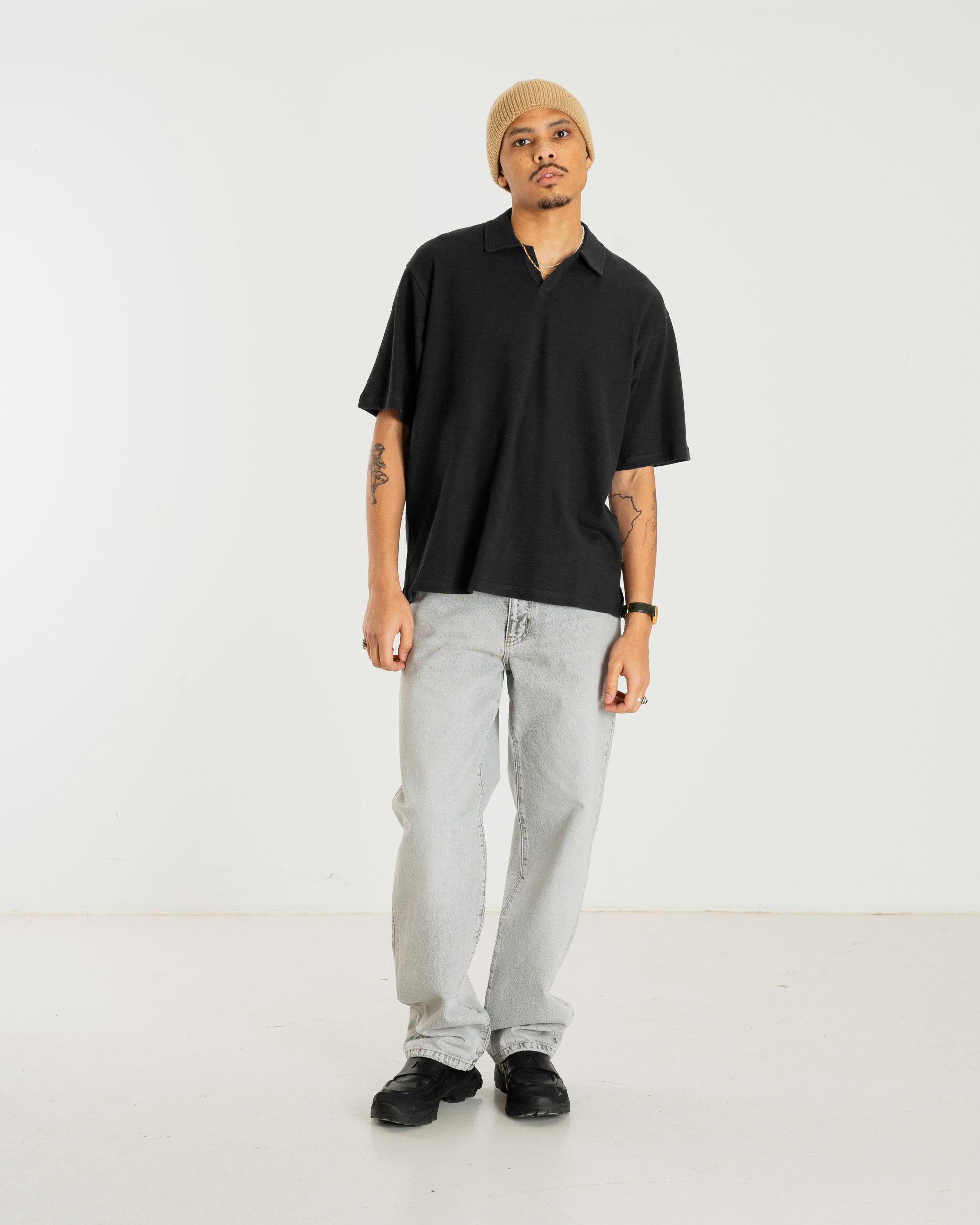 Woodbird WBMoul Terry Polo Shirts Black