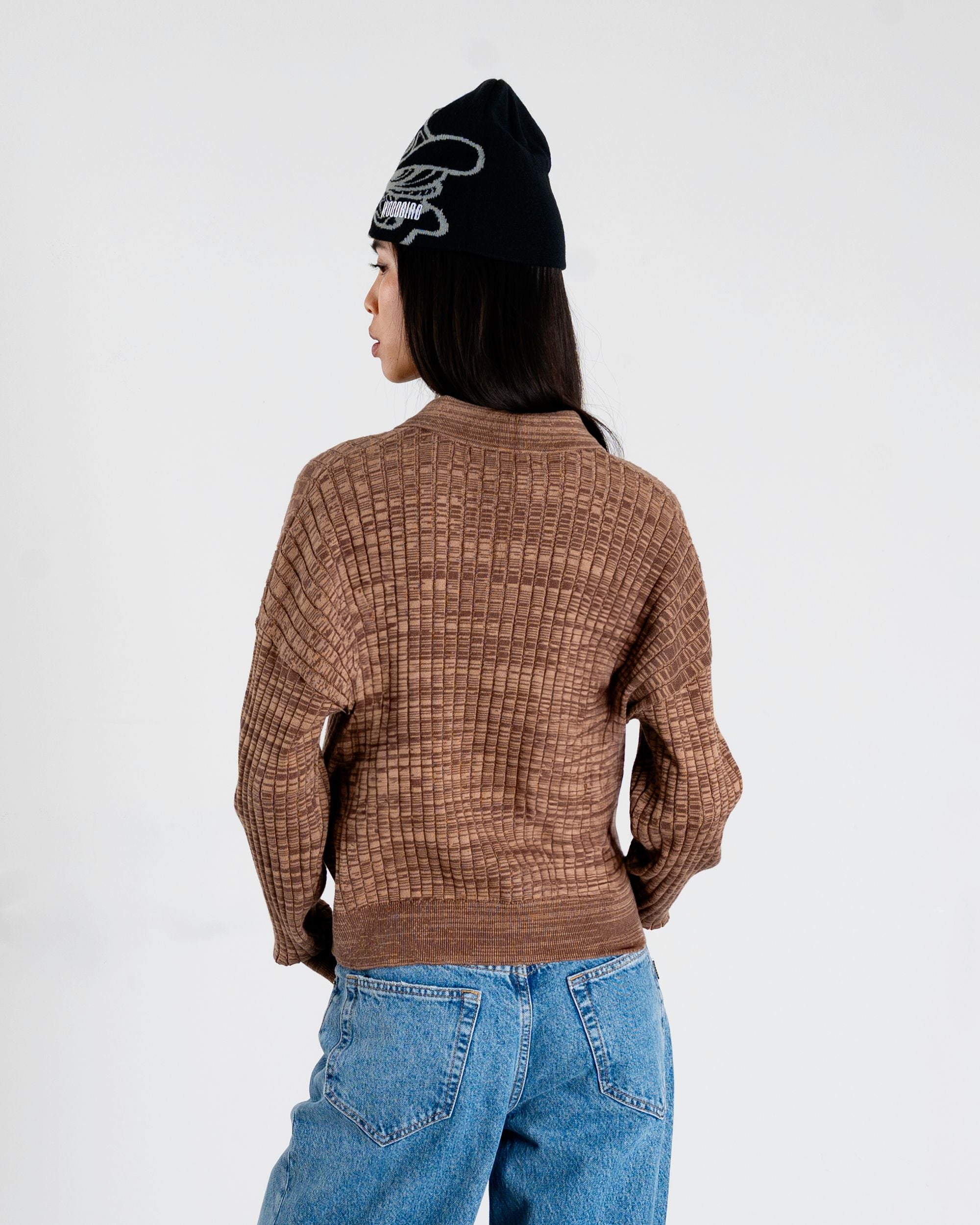 Woodbird Female WBMouls Knitted Polo Knits Dark Brown