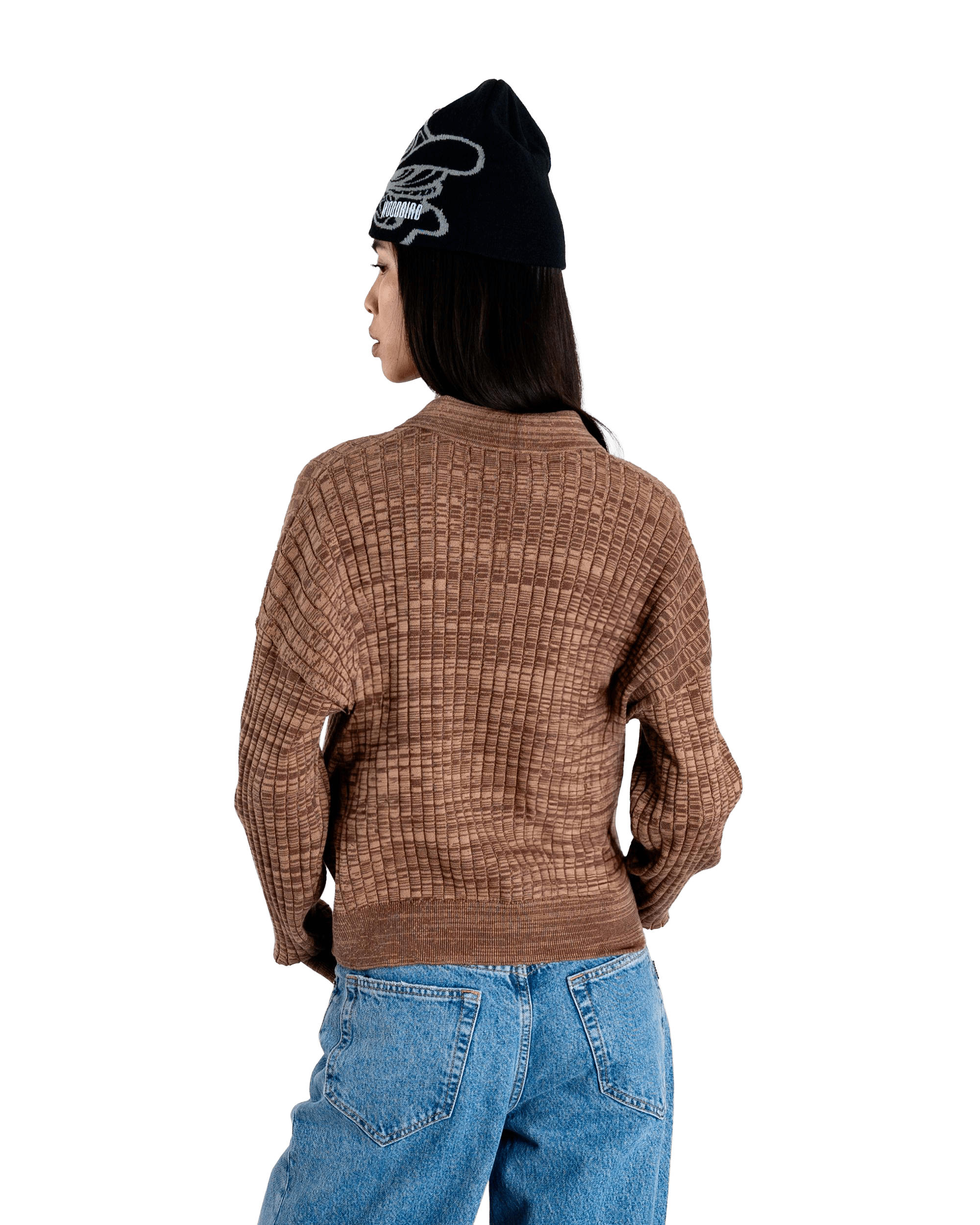 Woodbird Female WBMouls Knitted Polo Knits Dark Brown