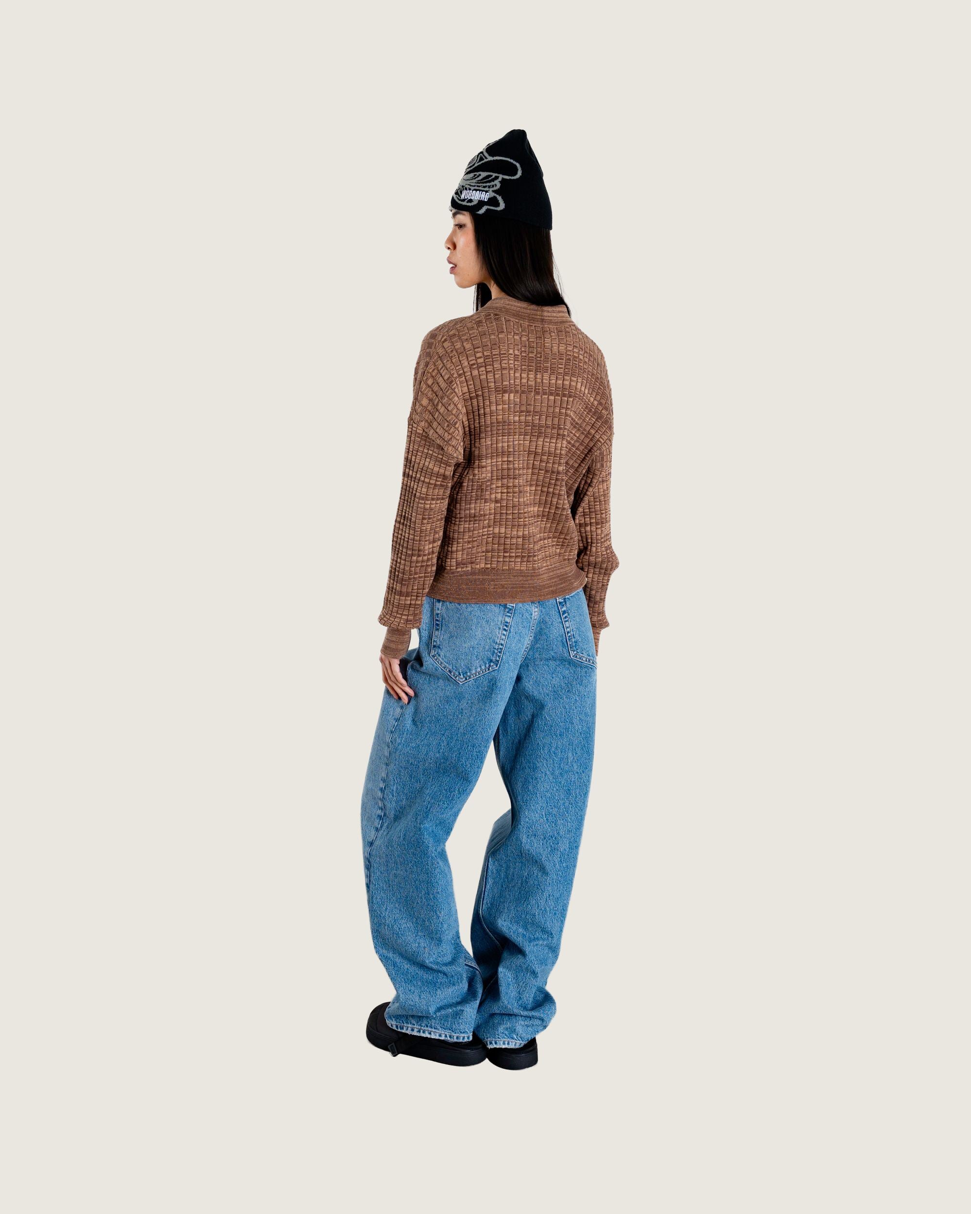 Woodbird Female WBMouls Knitted Polo Knits Dark Brown