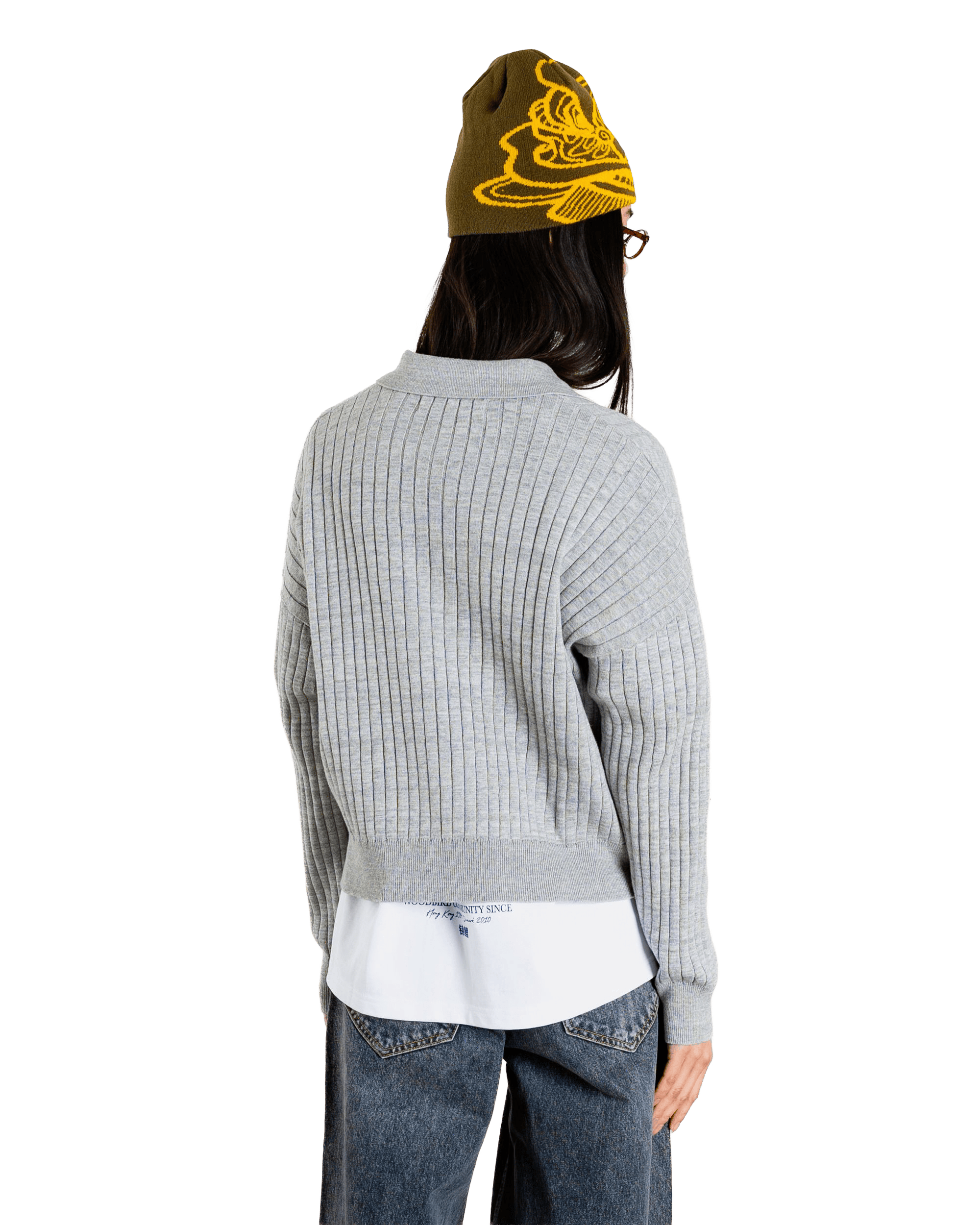 Woodbird Female WBMouls Knitted Polo Knits Light Grey