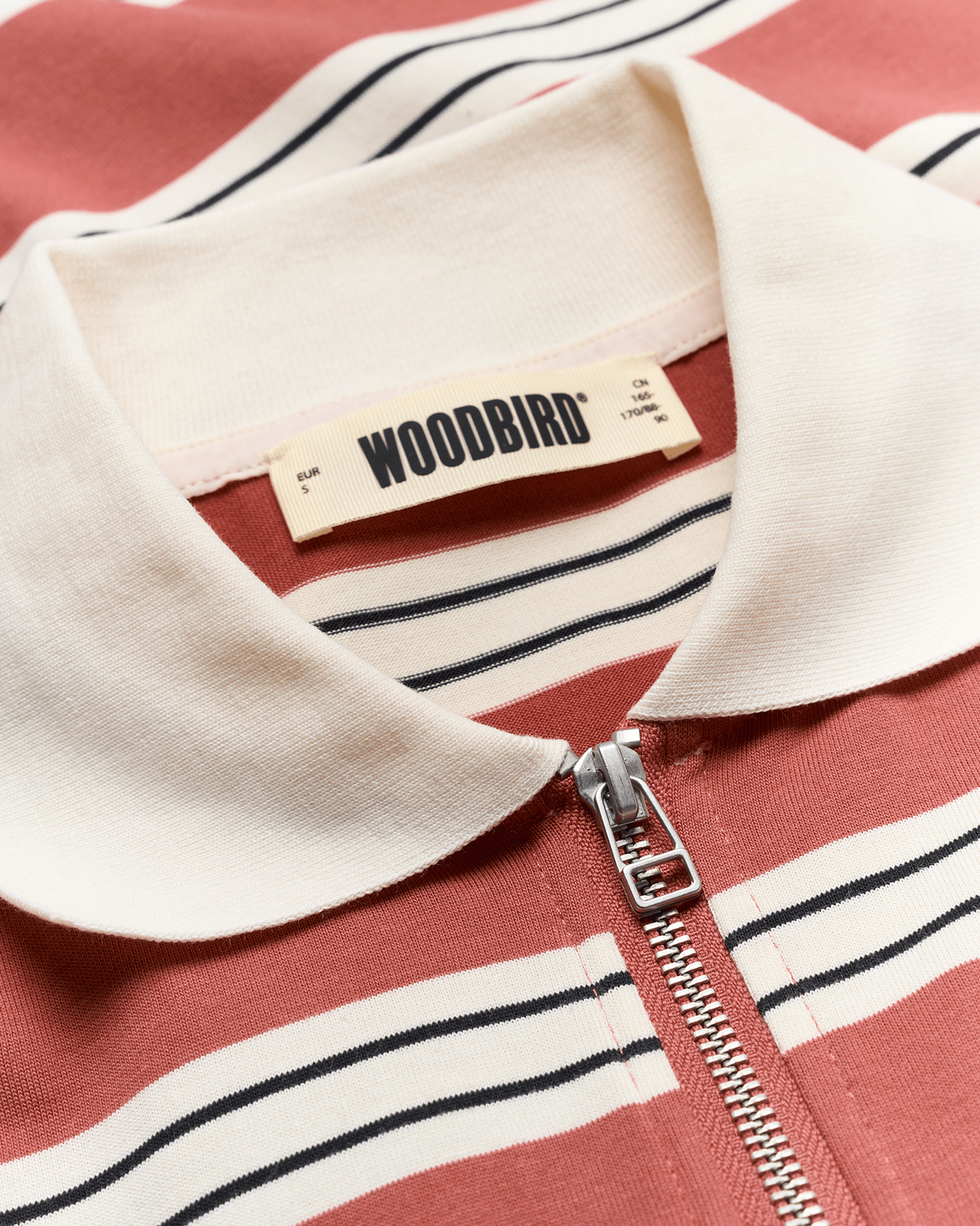 Woodbird Female WBNiro SS Zip Polo T-Shirts Off White-Rose