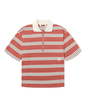 Woodbird Female WBNiro SS Zip Polo T-Shirts Off White-Rose